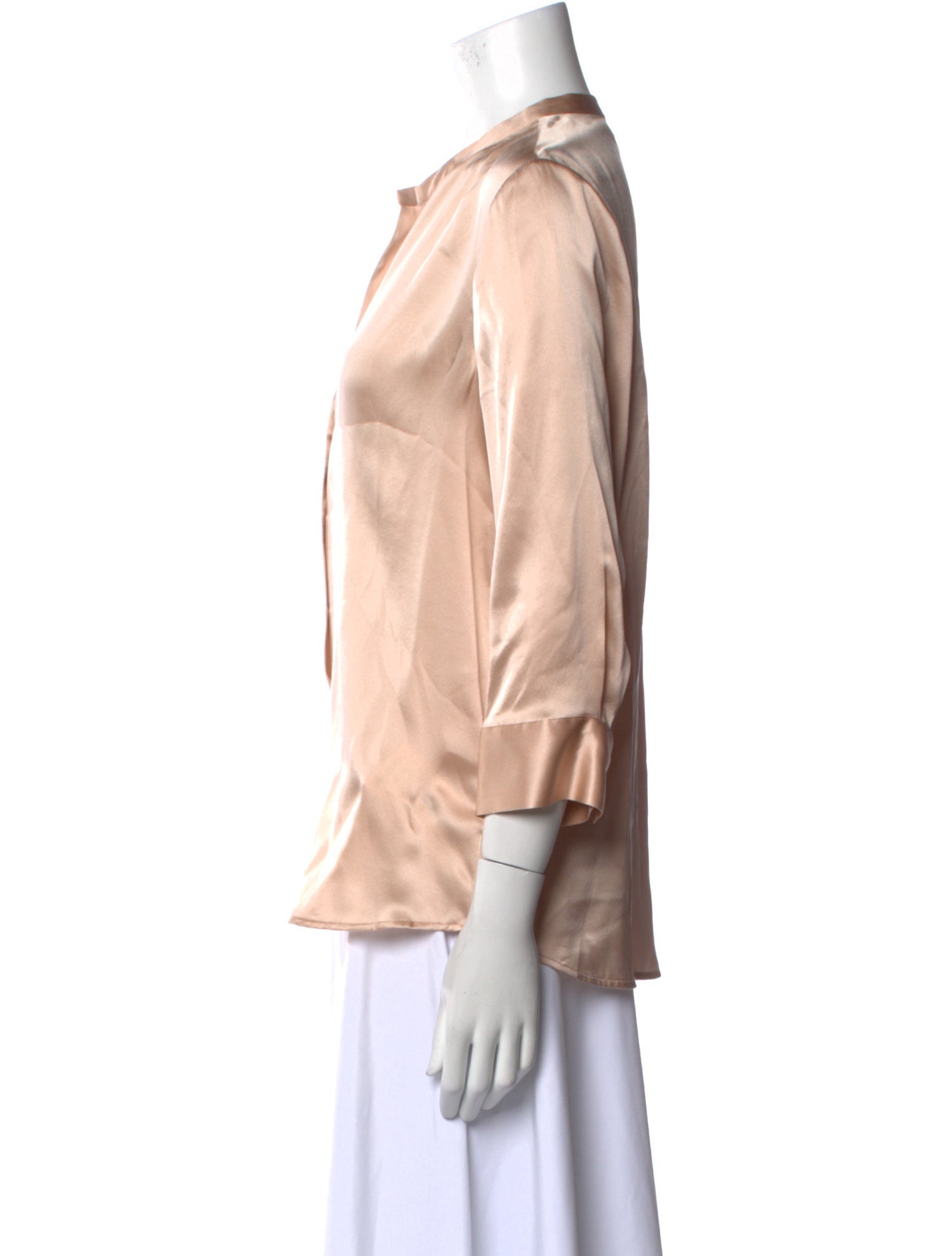 L'Agence Silk V-Neck Top