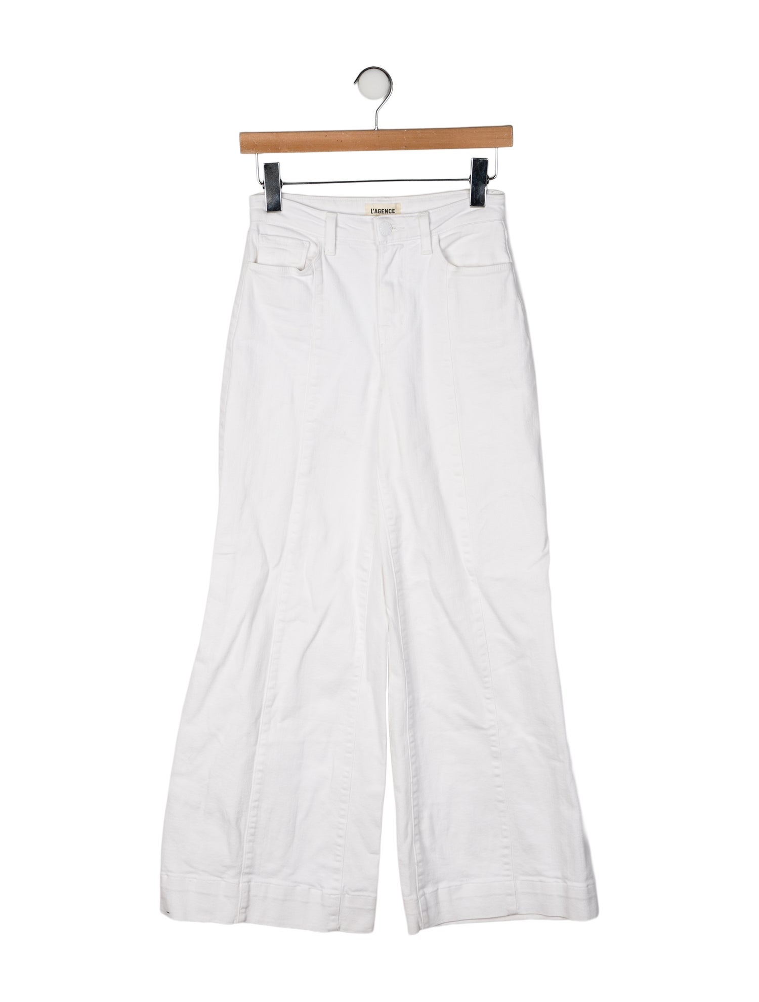 L'Agence Mid-Rise Wide Leg Jeans