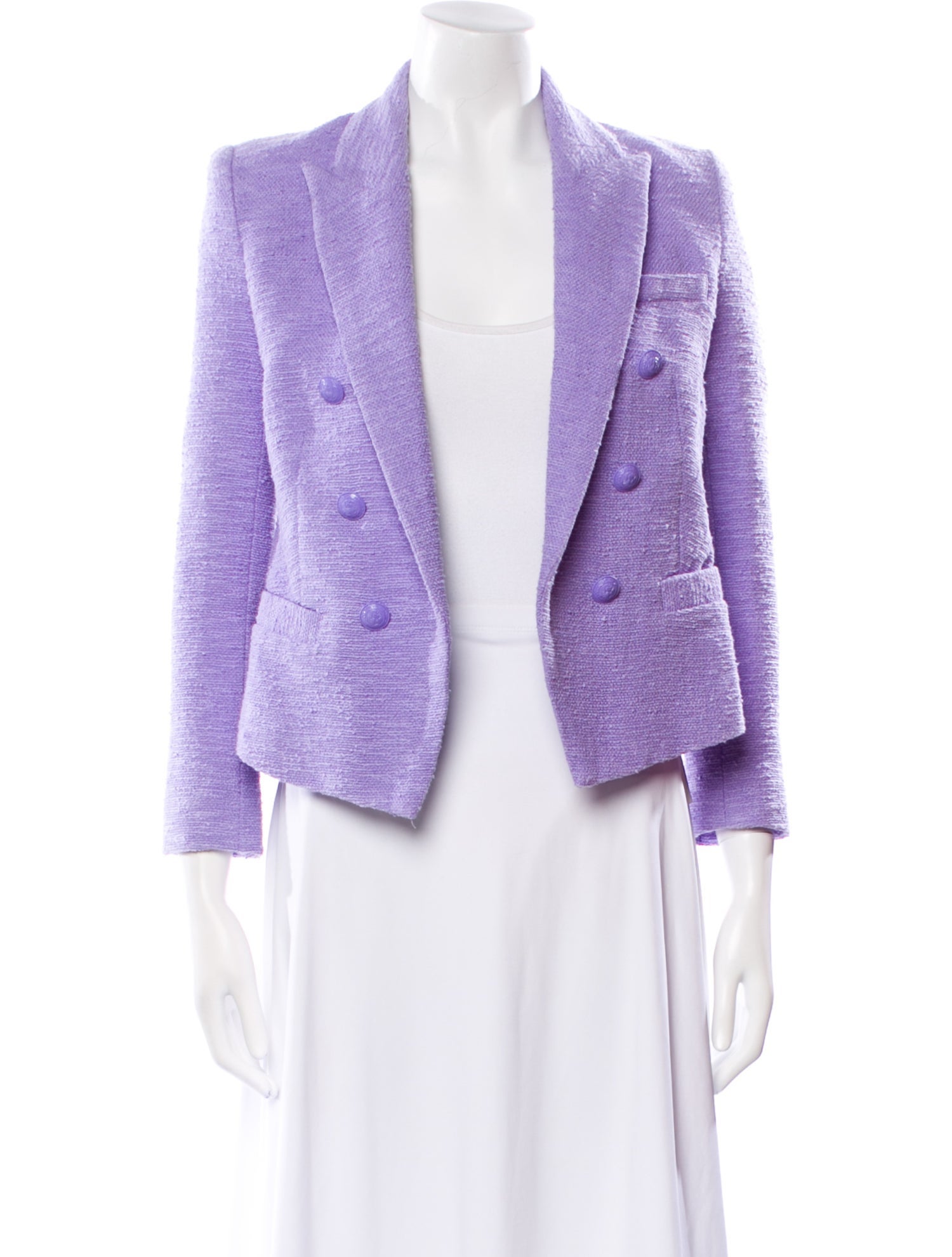 L'Agence Tweed Pattern Evening Jacket