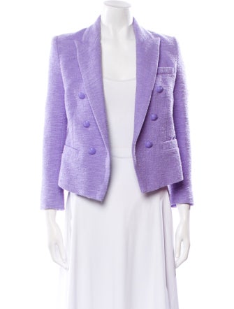 L'Agence Tweed Pattern Evening Jacket