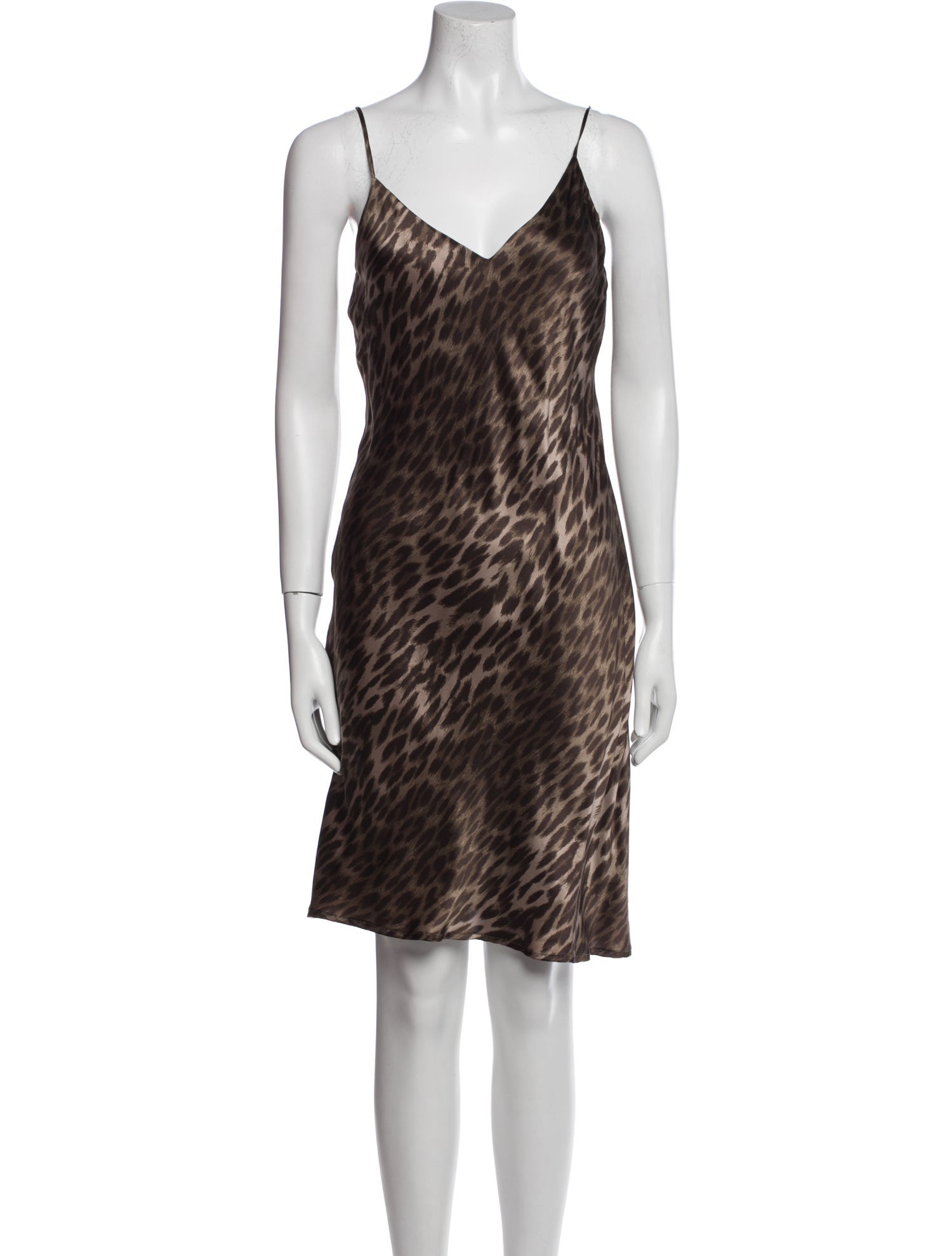 L'Agence Animal Print Knee-Length Dress