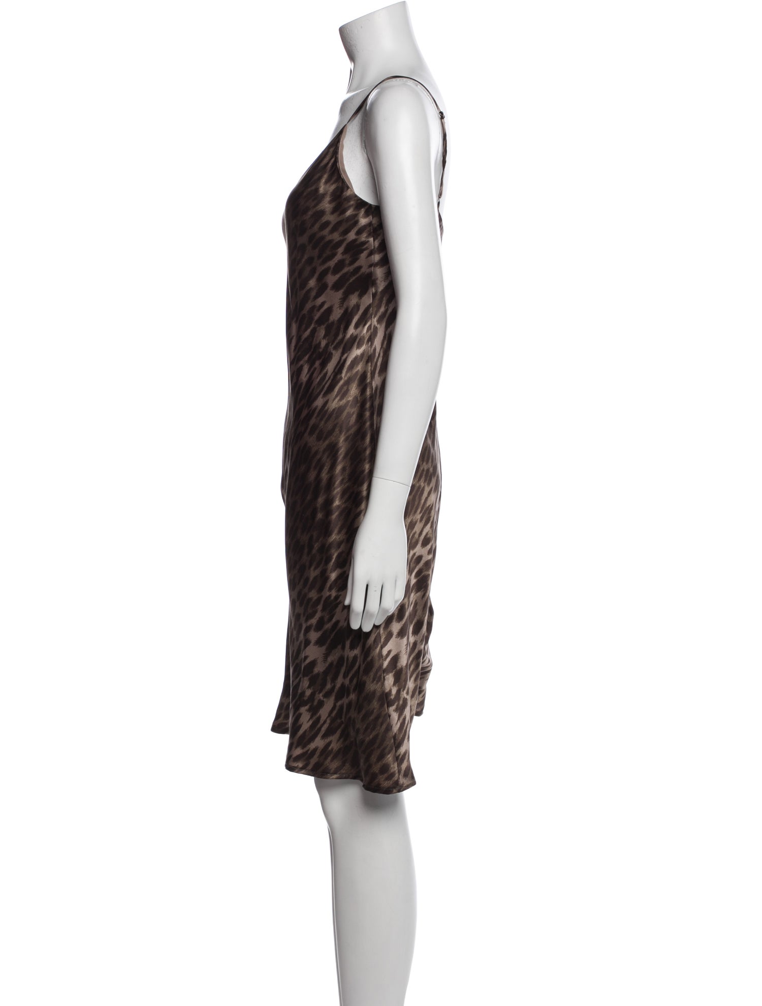L'Agence Animal Print Knee-Length Dress