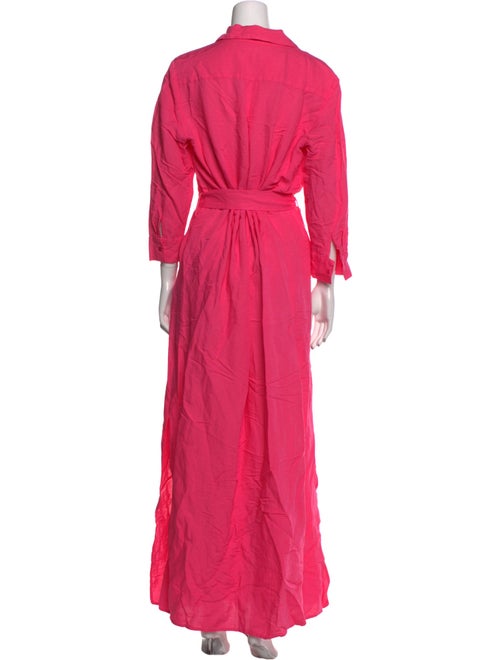 L'Agence Linen Midi Length Dress