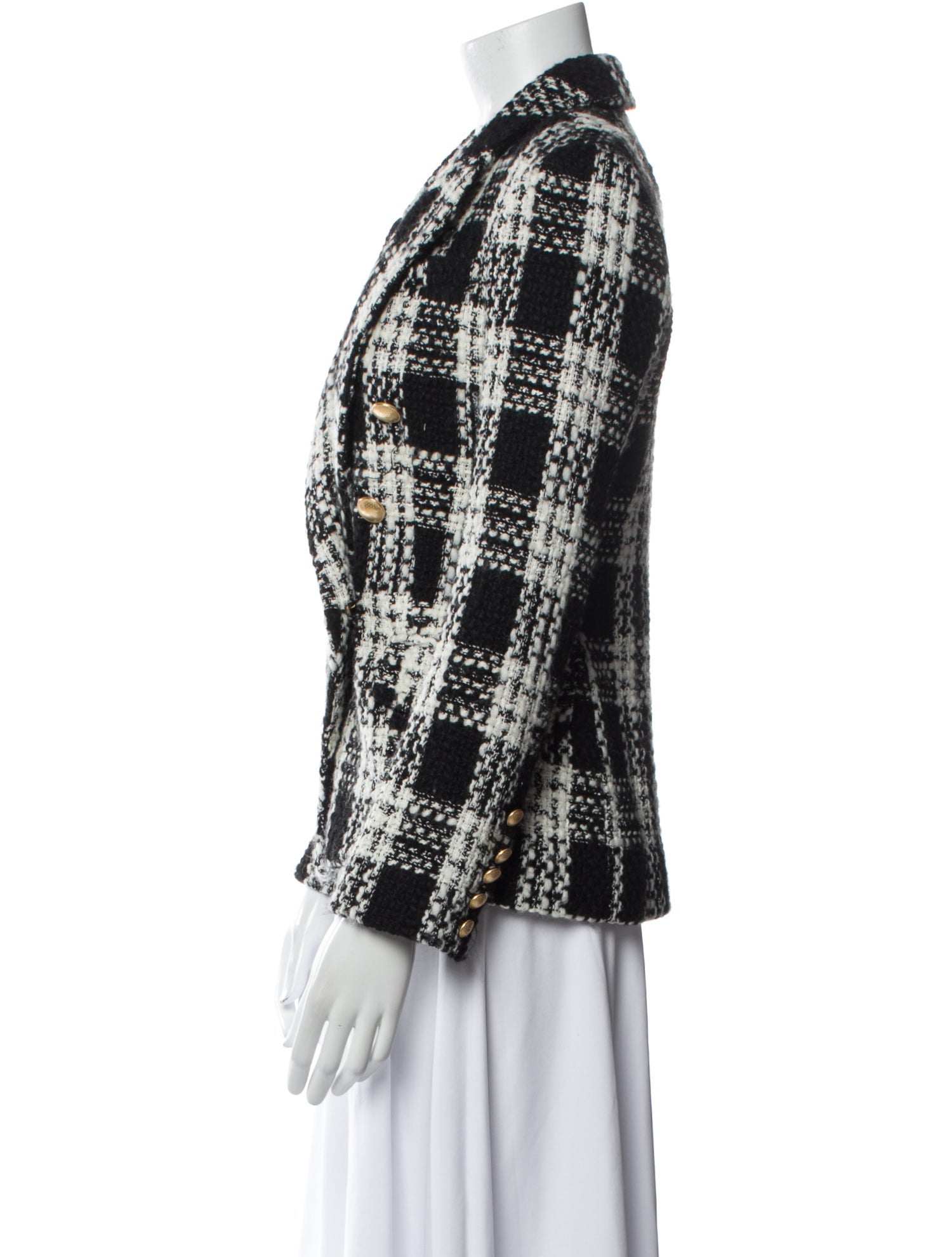 L'Agence Plaid Print Blazer