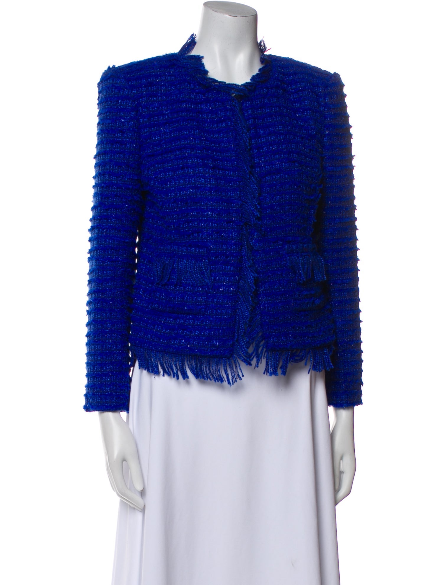 L'Agence Tweed Pattern Evening Jacket