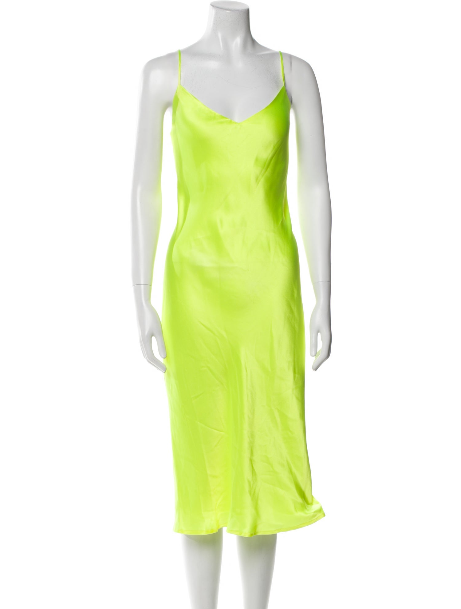 L'Agence Silk Midi Length Dress