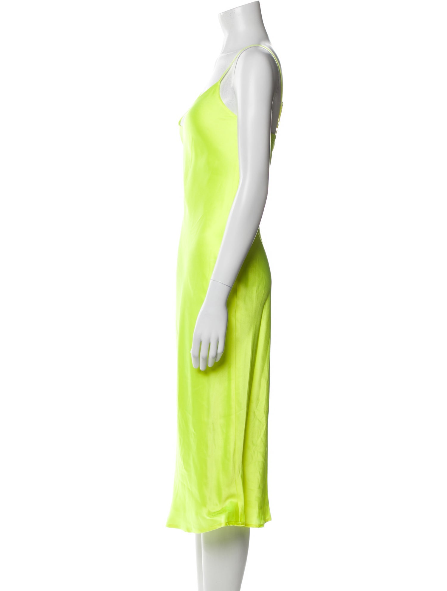 L'Agence Silk Midi Length Dress