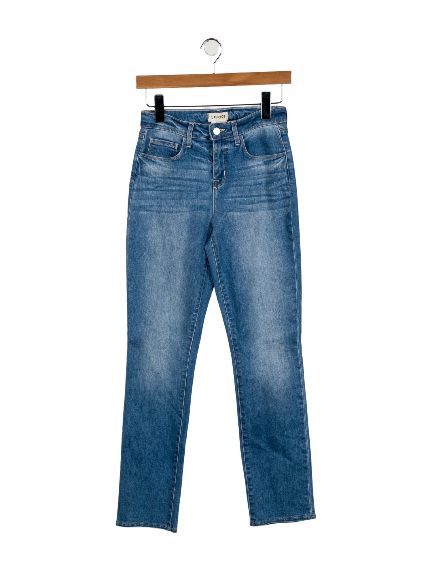 L'Agence Mid-Rise Straight Leg Jeans