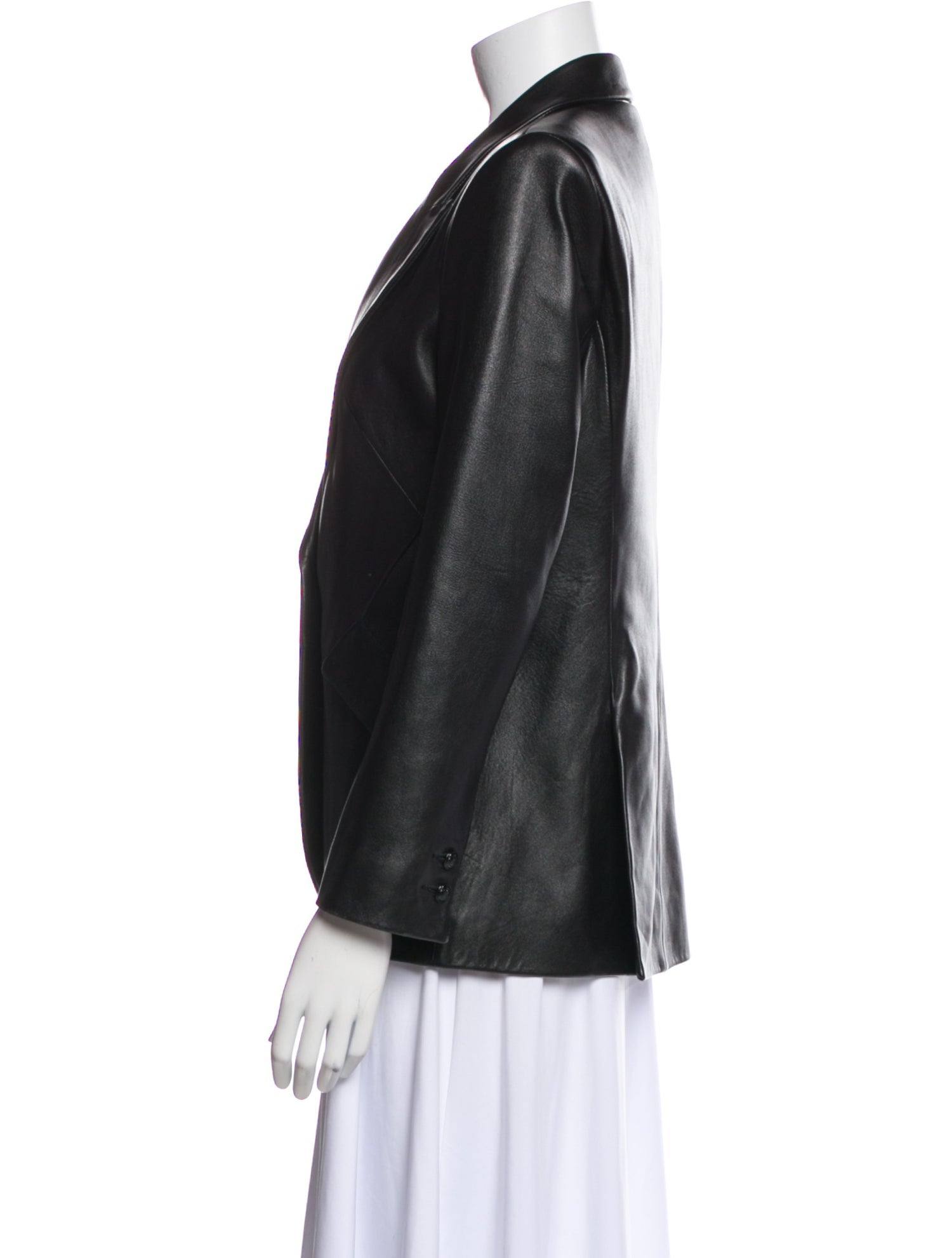 L'Agence Lamb Leather Blazer