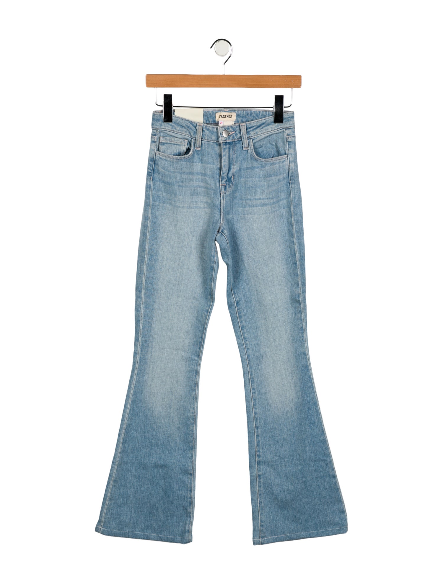 L'Agence Mid-Rise Wide Leg Jeans