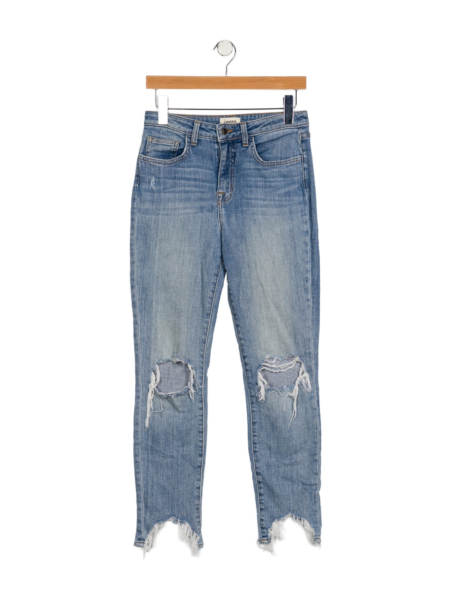 L'Agence Mid-Rise Straight Leg Jeans