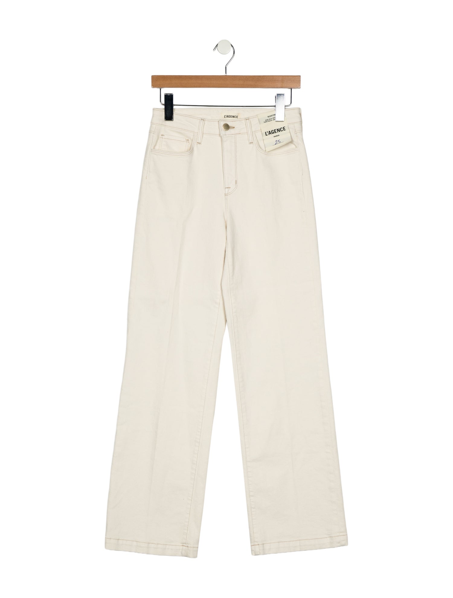 L'Agence Mid-Rise Wide Leg Jeans