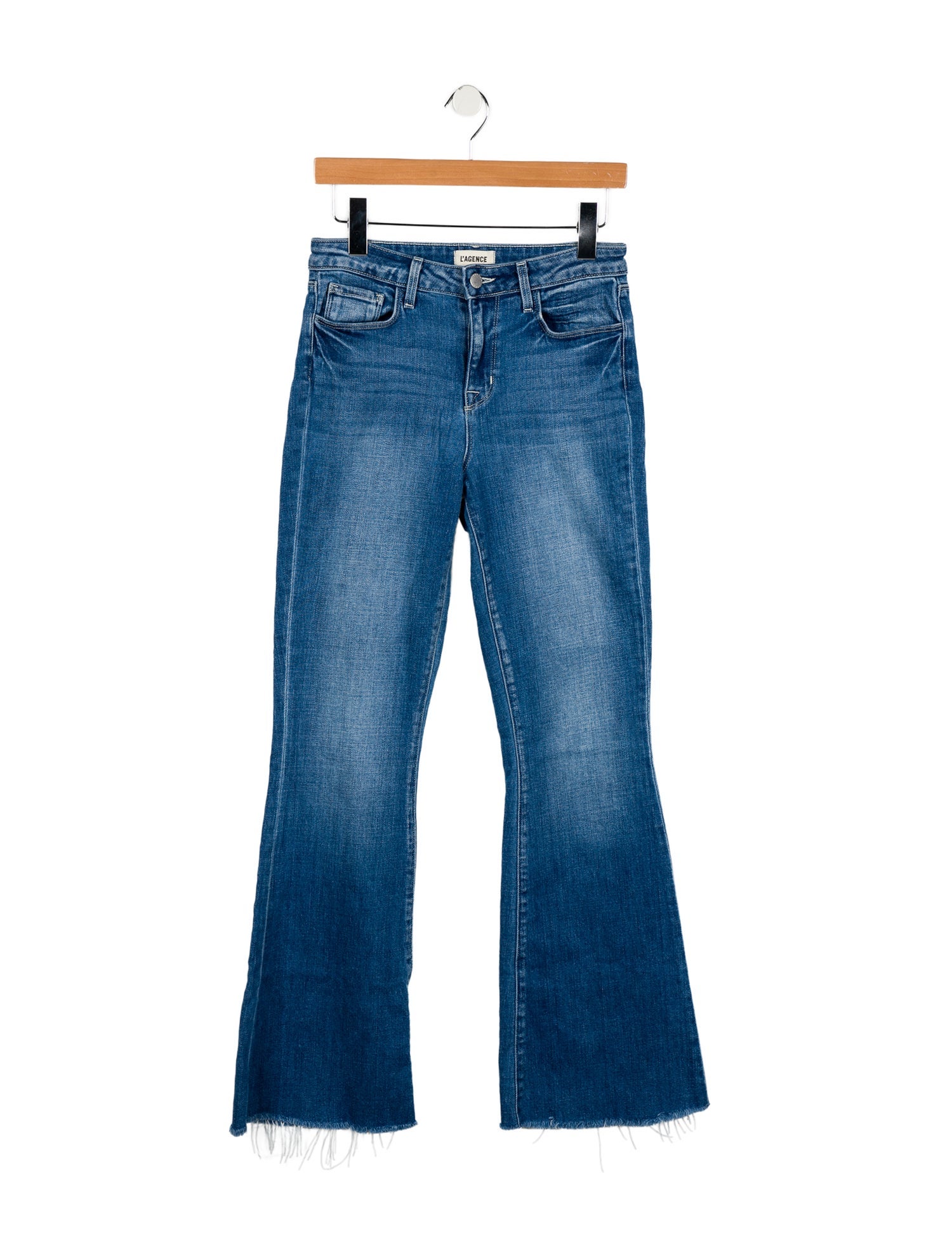 L'Agence Mid-Rise Wide Leg Jeans