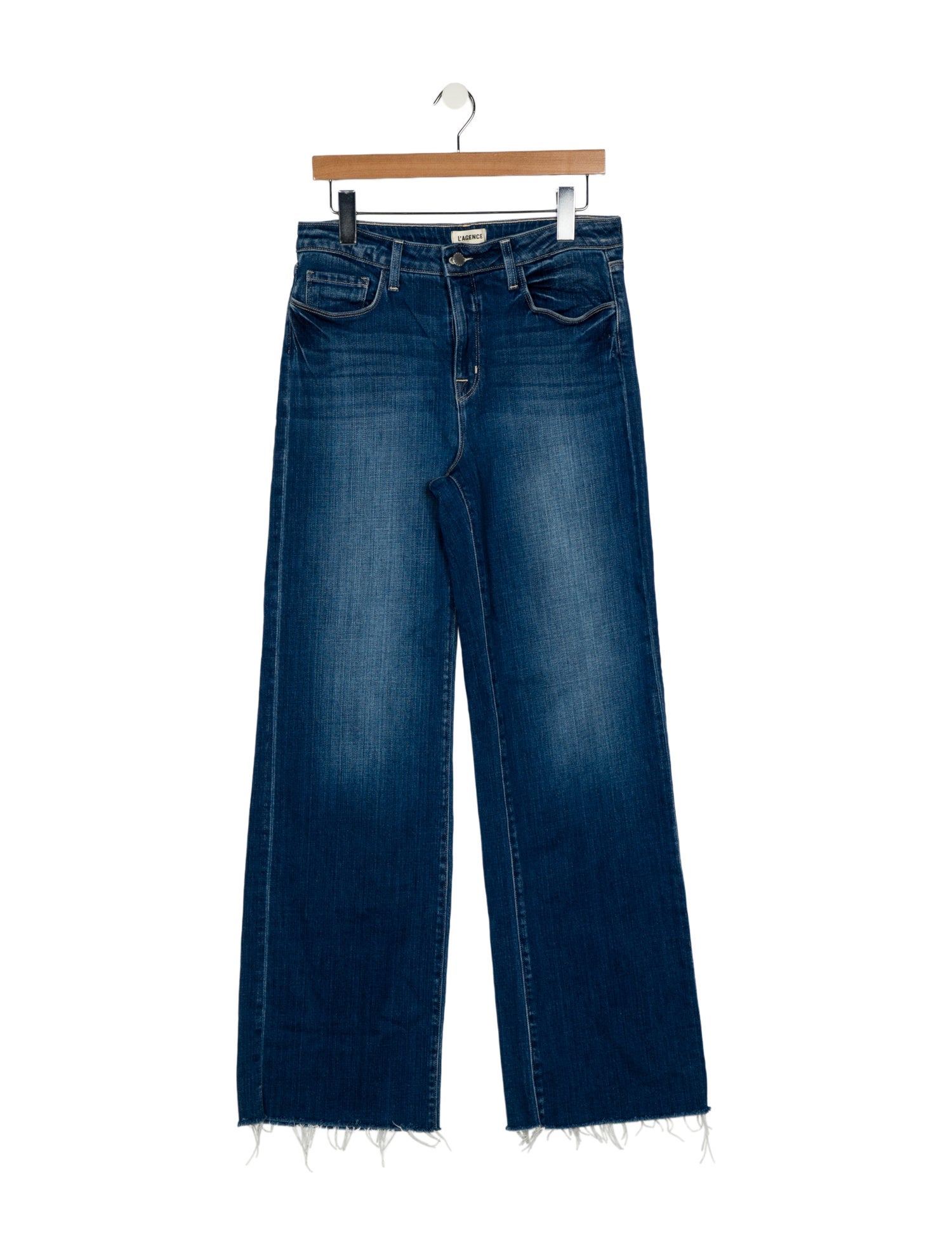 L'Agence Mid-Rise Wide Leg Jeans