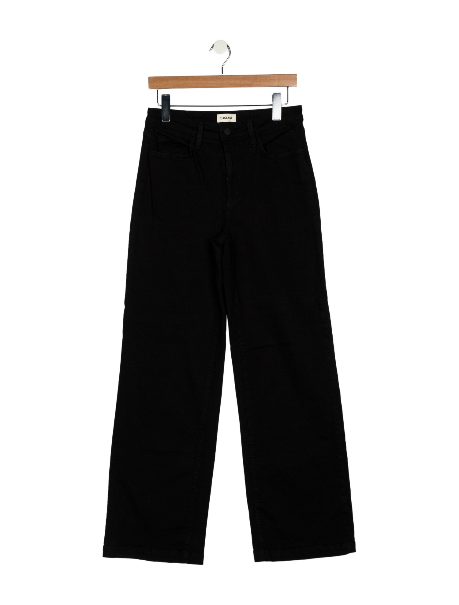 L'Agence Mid-Rise Wide Leg Jeans