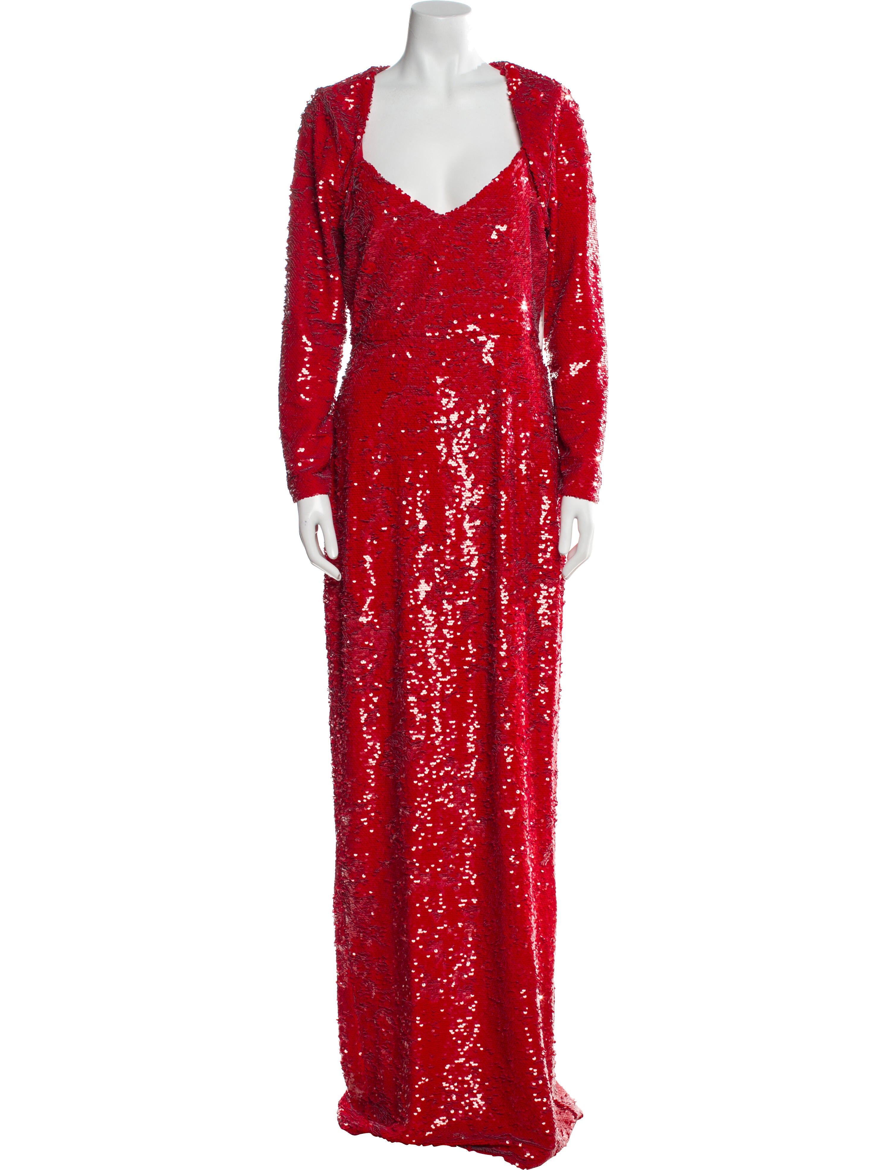 L'Agence Printed Sequin Embellishments Dress Set