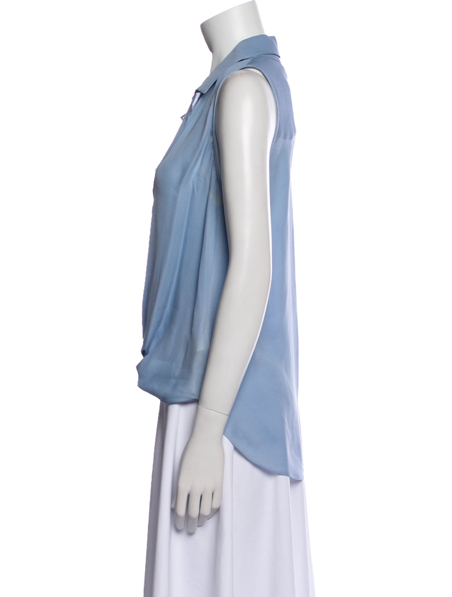 L'Agence Silk V-Neck Blouse