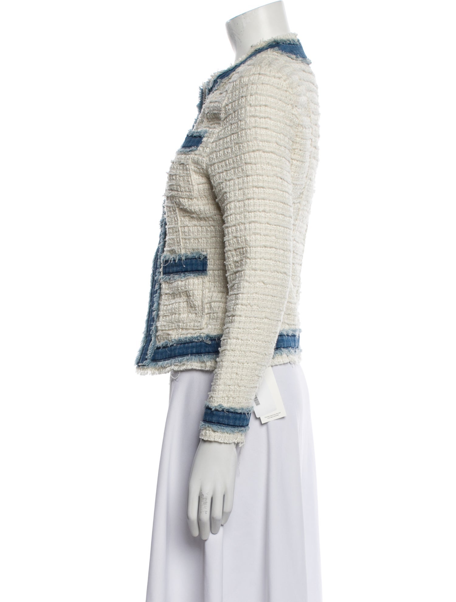 L'Agence Tweed Pattern Evening Jacket