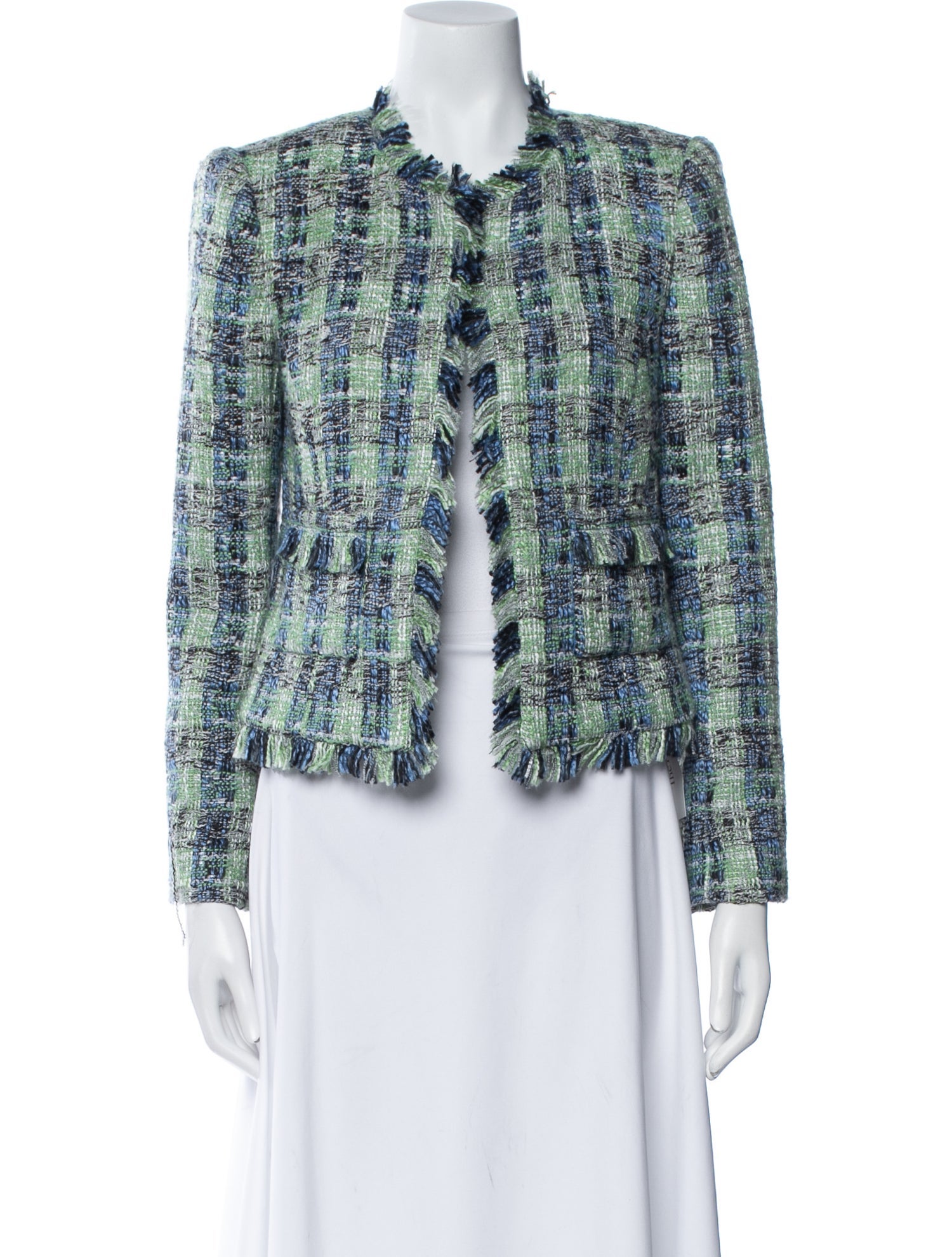 L'Agence Tweed Pattern Evening Jacket