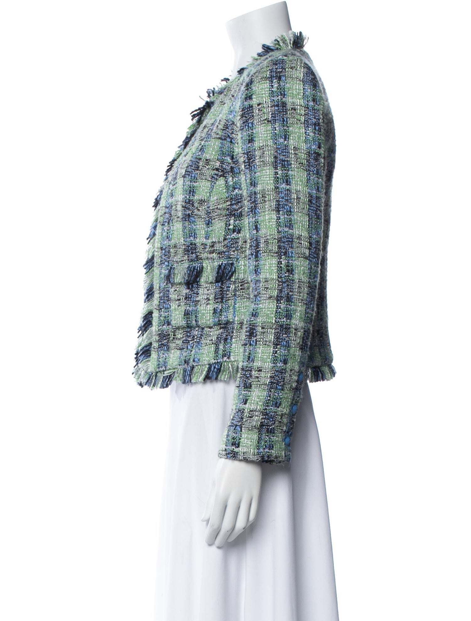 L'Agence Tweed Pattern Evening Jacket