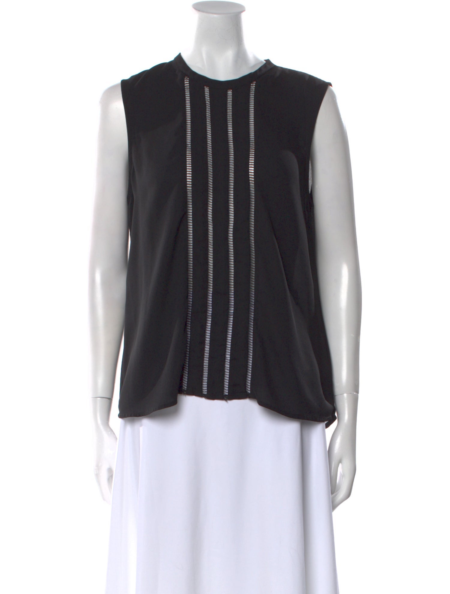 L'Agence Striped Crew Neck Top