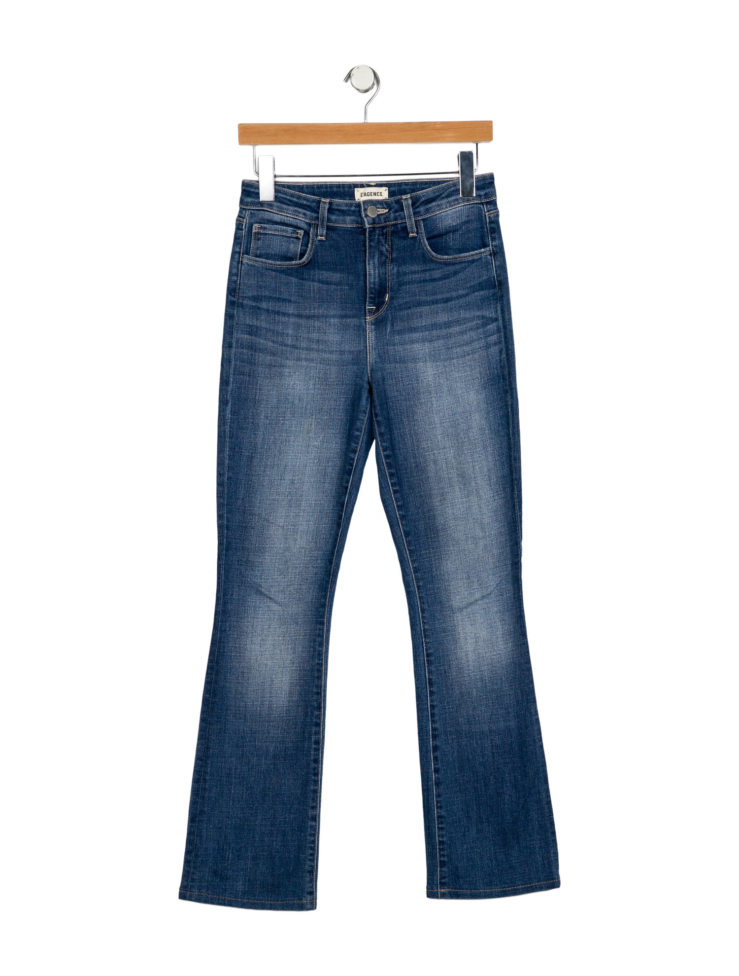 L'Agence Mid-Rise Straight Leg Jeans