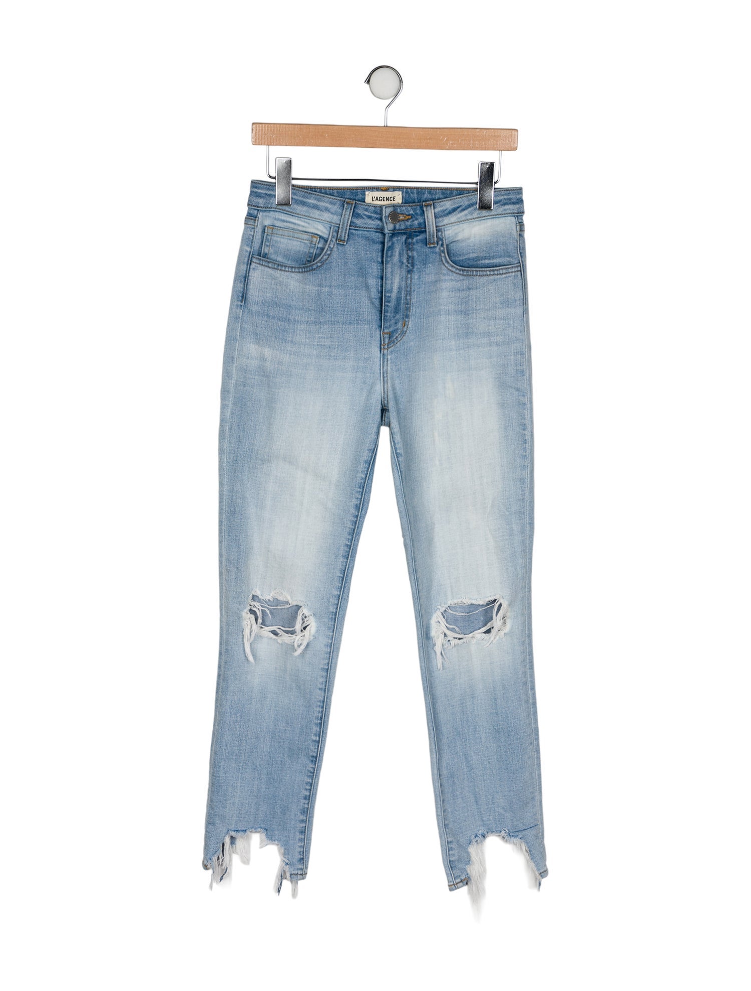 L'Agence Mid-Rise Straight Leg Jeans
