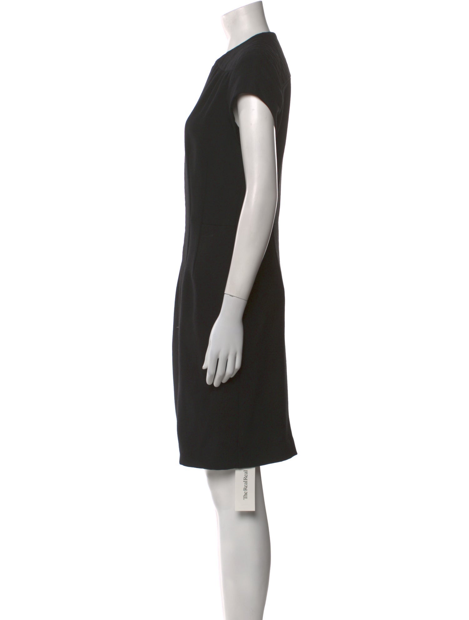 L'Agence V-Neck Knee-Length Dress