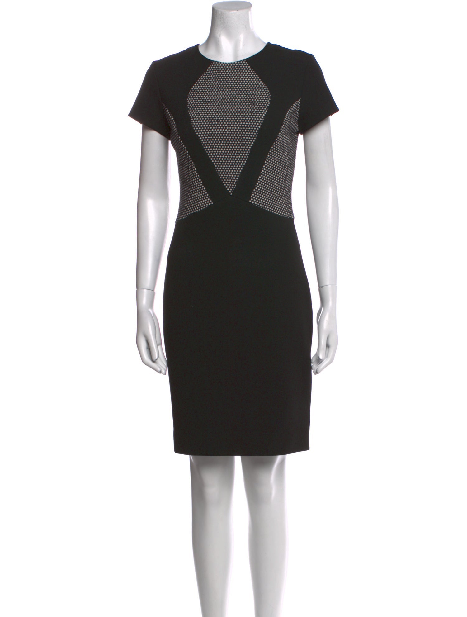 L'Agence Crew Neck Knee-Length Dress