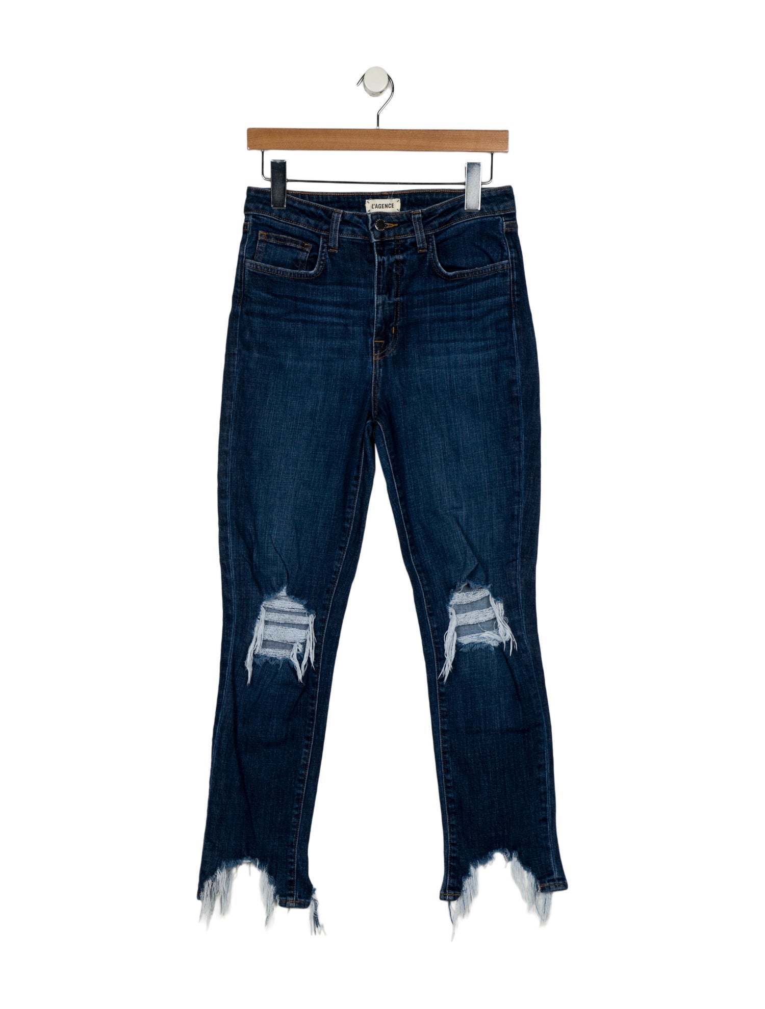 L'Agence Mid-Rise Straight Leg Jeans