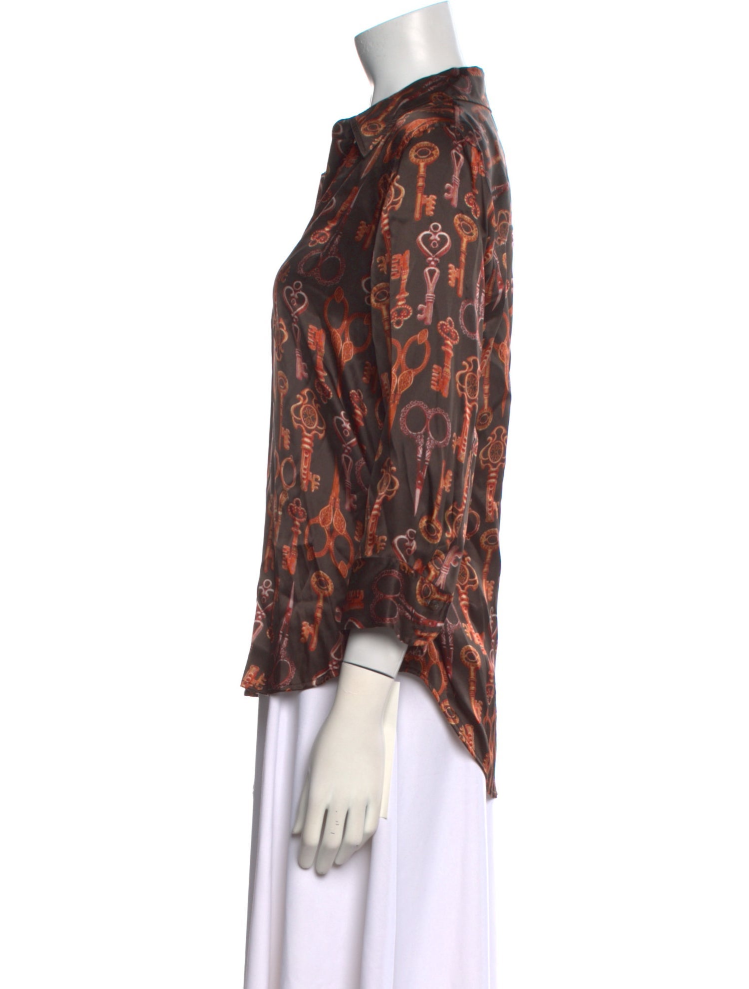 L'Agence Silk Printed Blouse w/ Tags