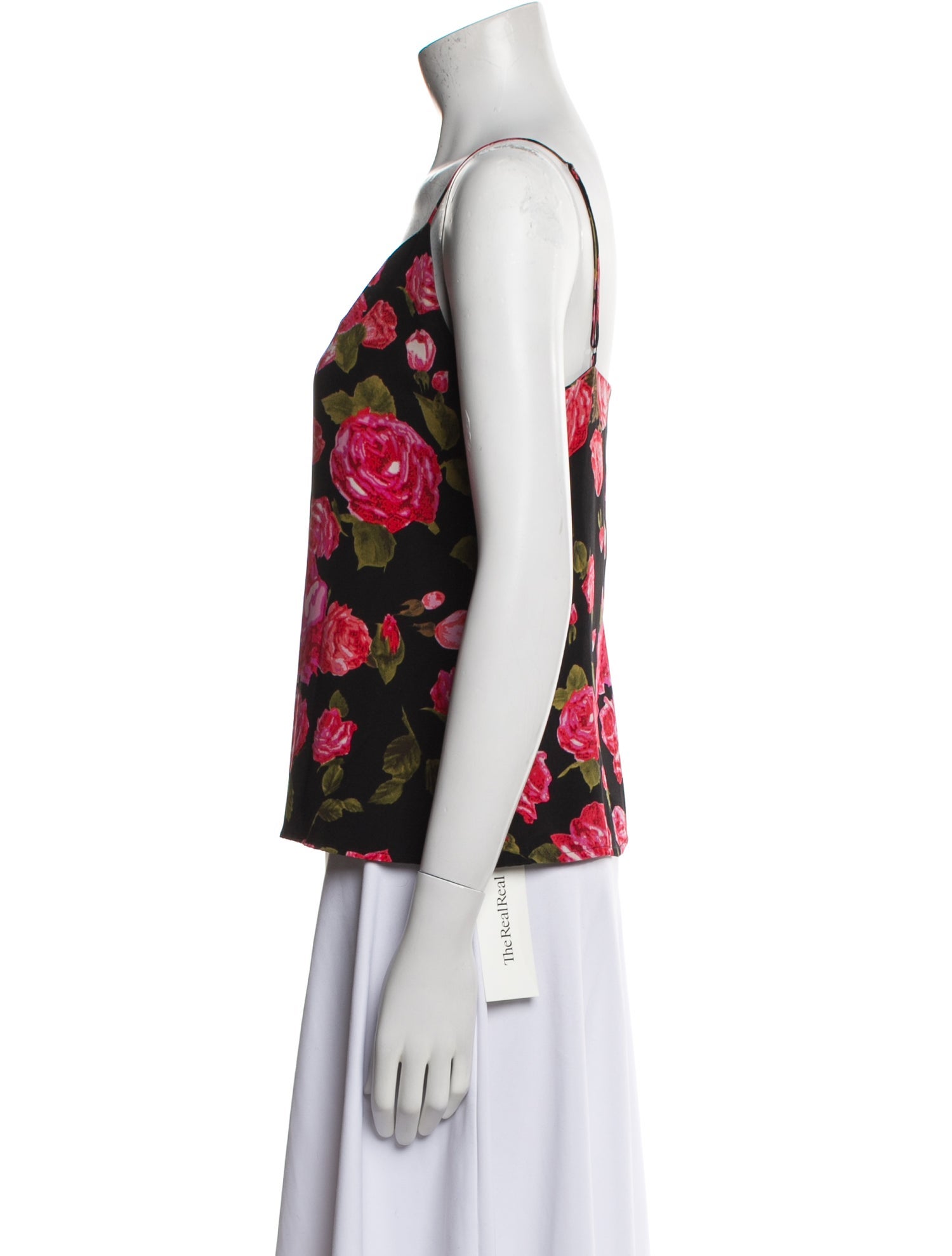 L'Agence Silk Floral Print Top