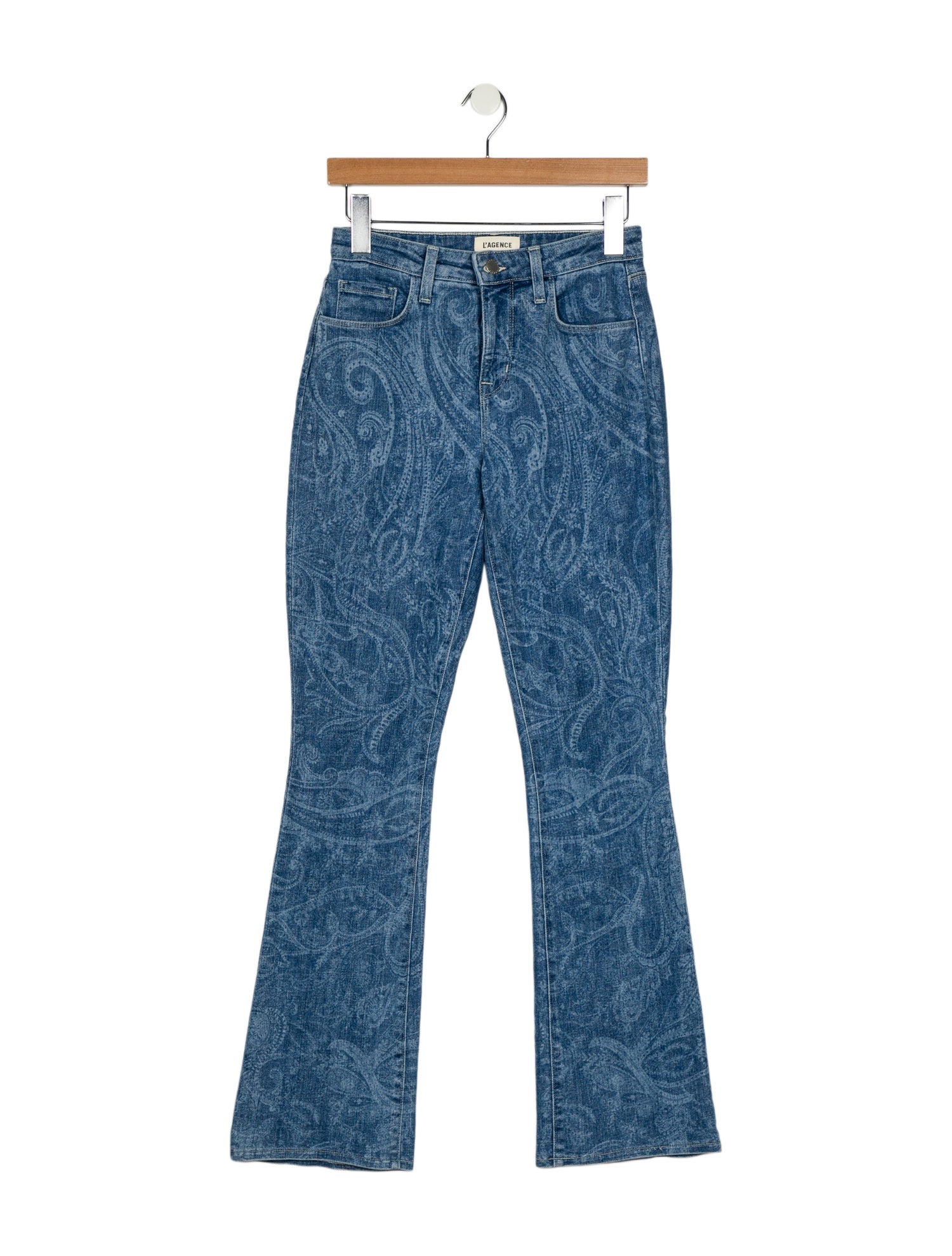 L'Agence Mid-Rise Wide Leg Jeans