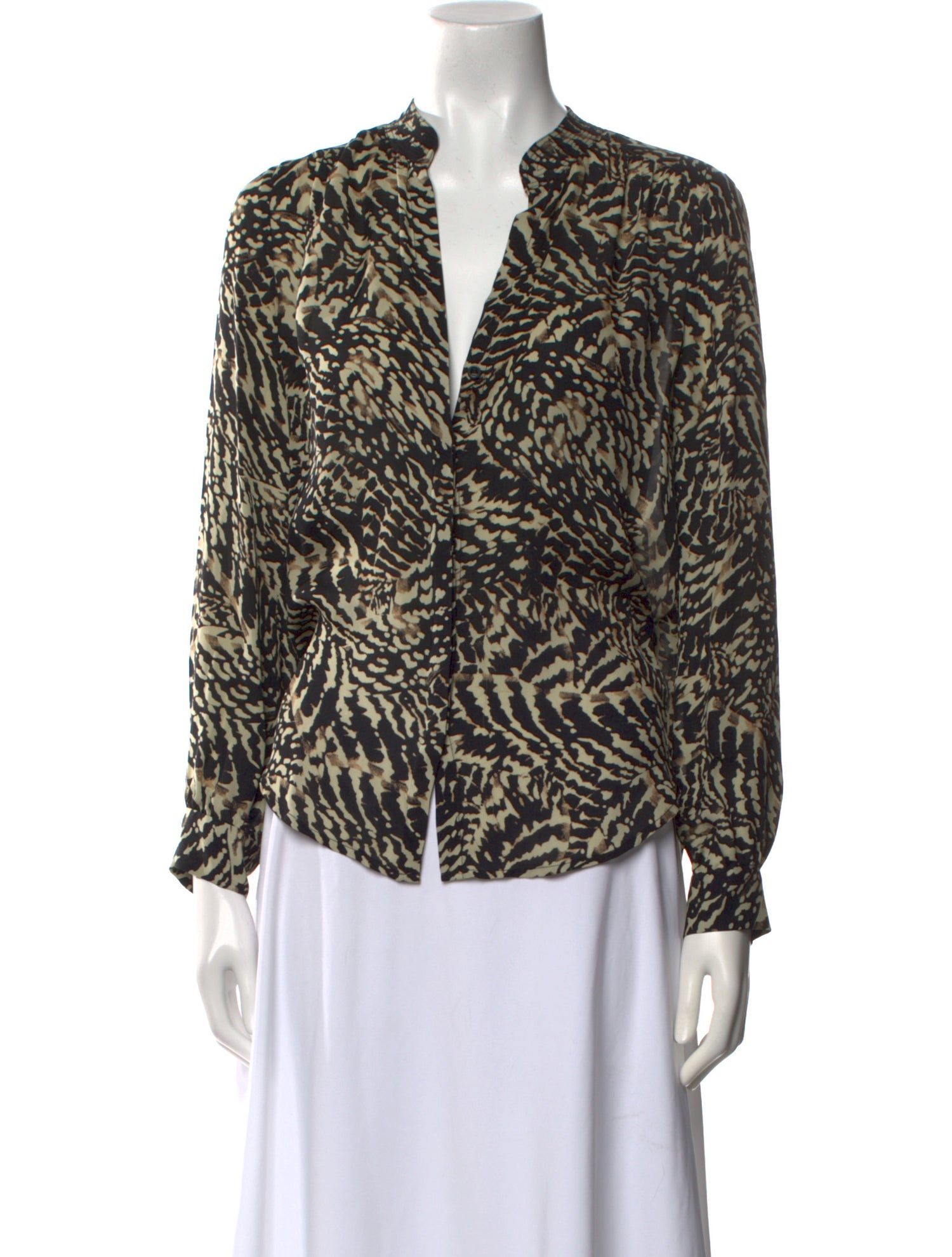 L'Agence Silk Printed Blouse