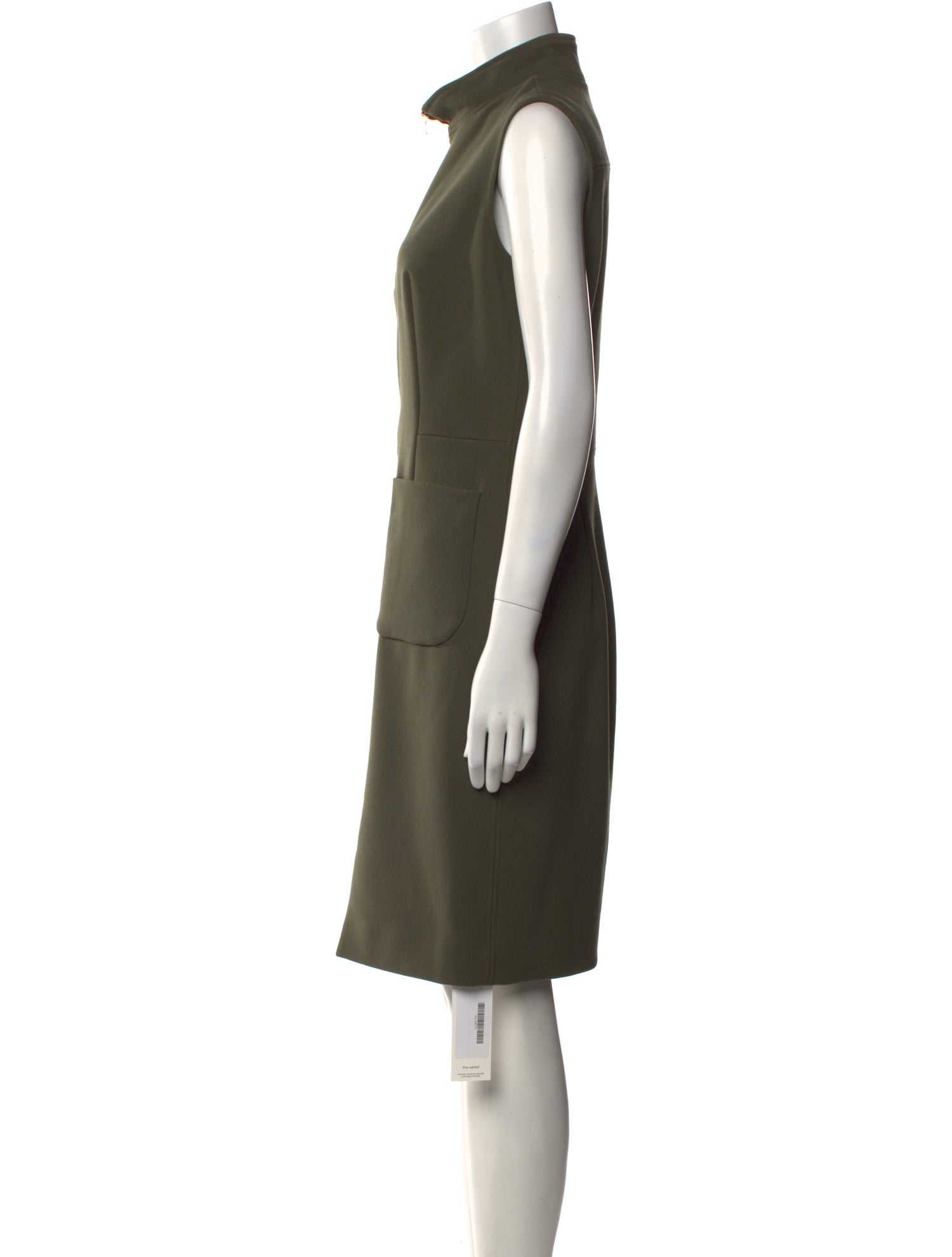 L'Agence Mock Neck Knee-Length Dress