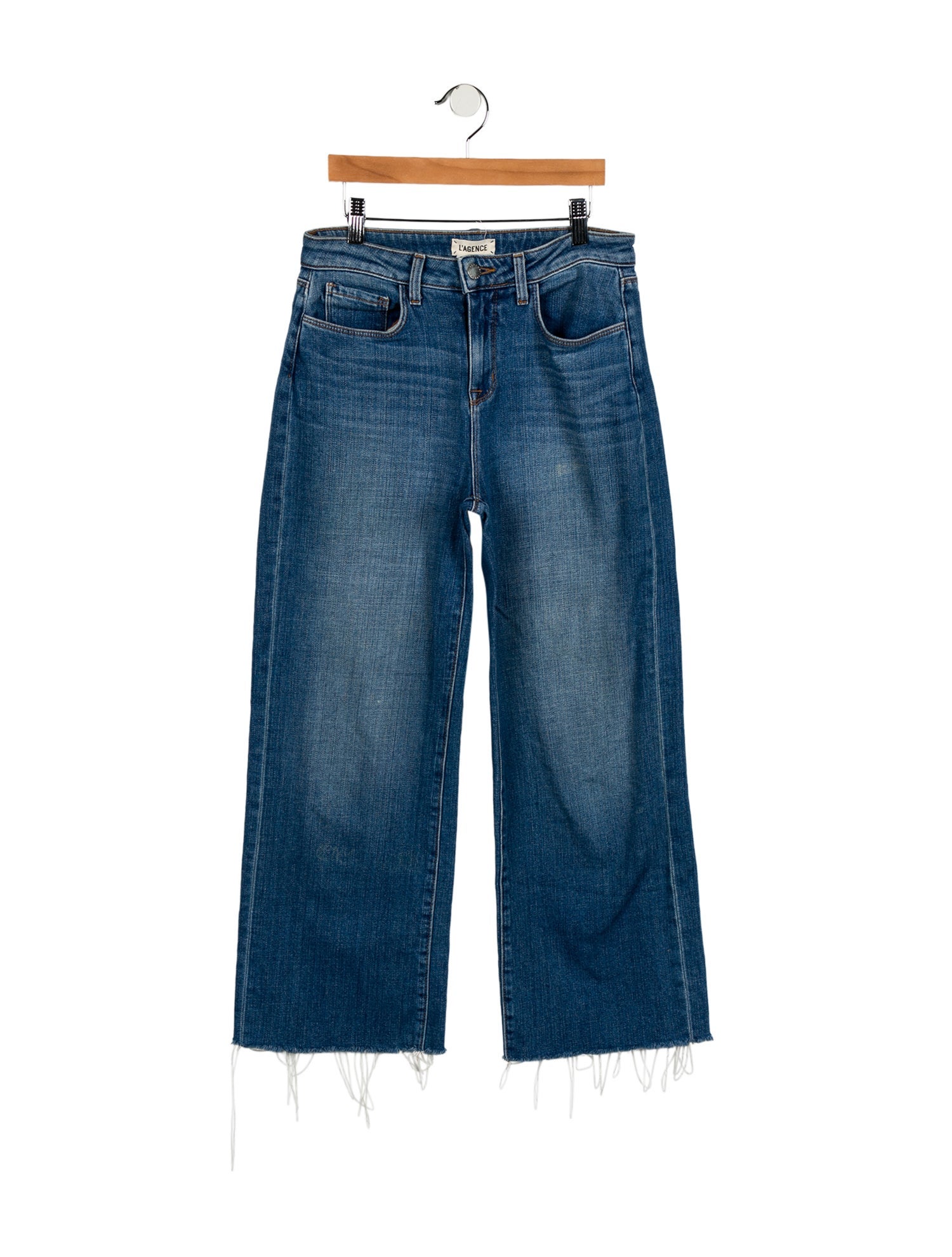 L'Agence Mid-Rise Wide Leg Jeans