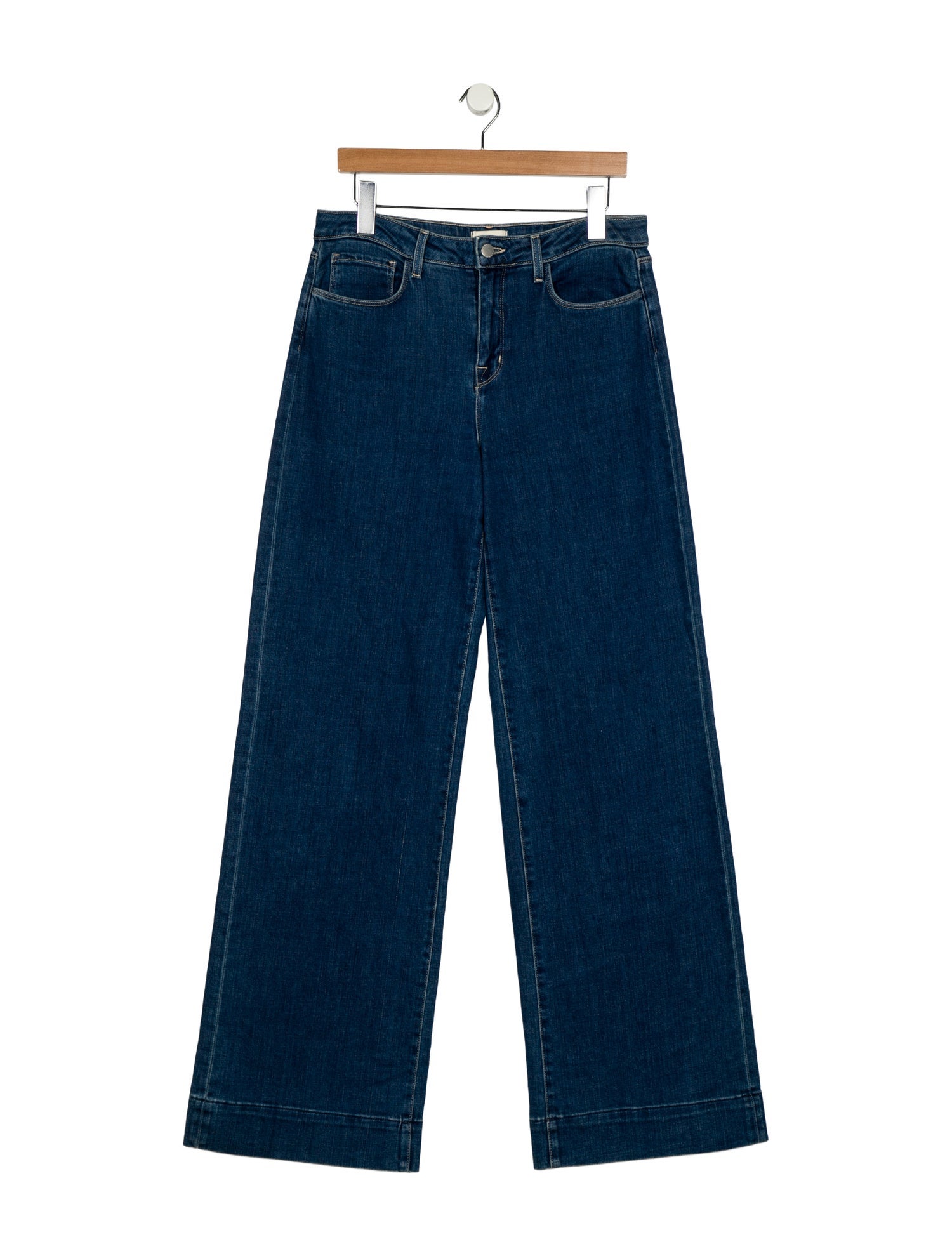 L'Agence Mid-Rise Wide Leg Jeans