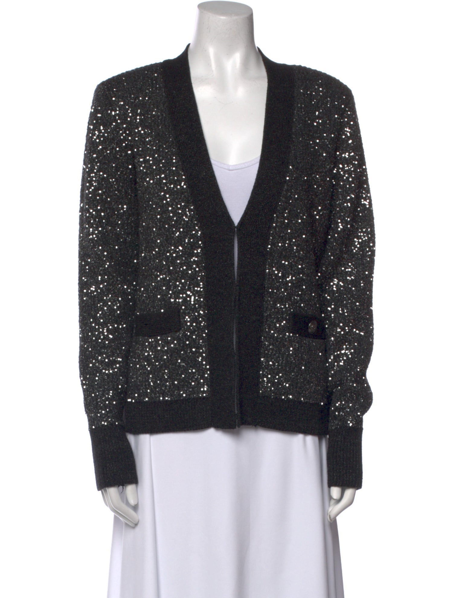 L'Agence Printed V-Neck Sweater w/ Tags