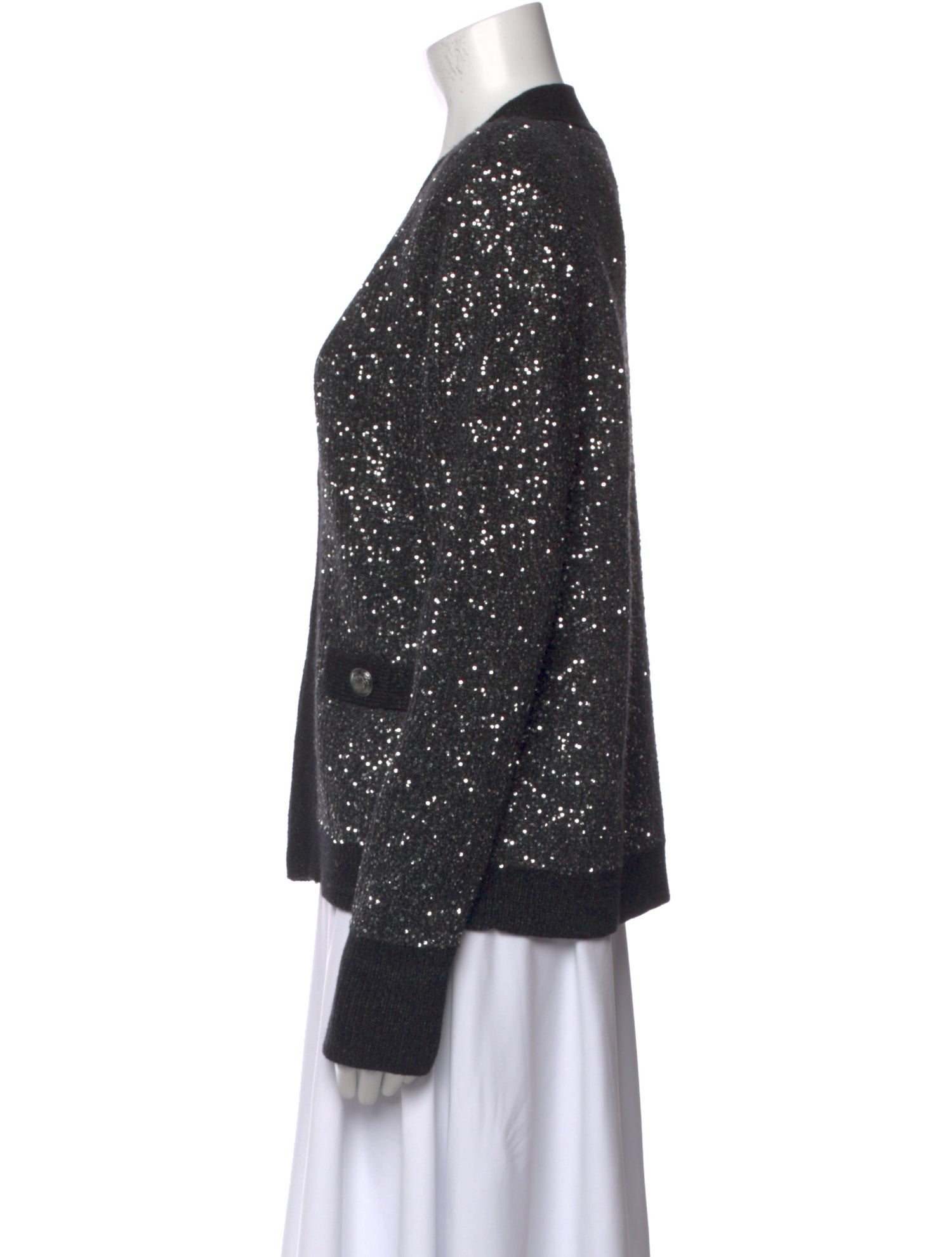 L'Agence Printed V-Neck Sweater w/ Tags