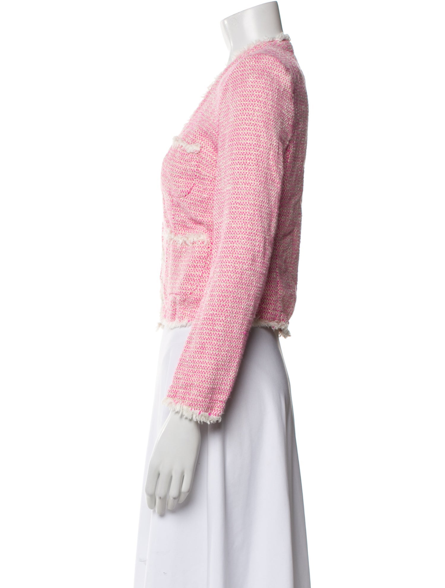 L'Agence Tweed Pattern Evening Jacket