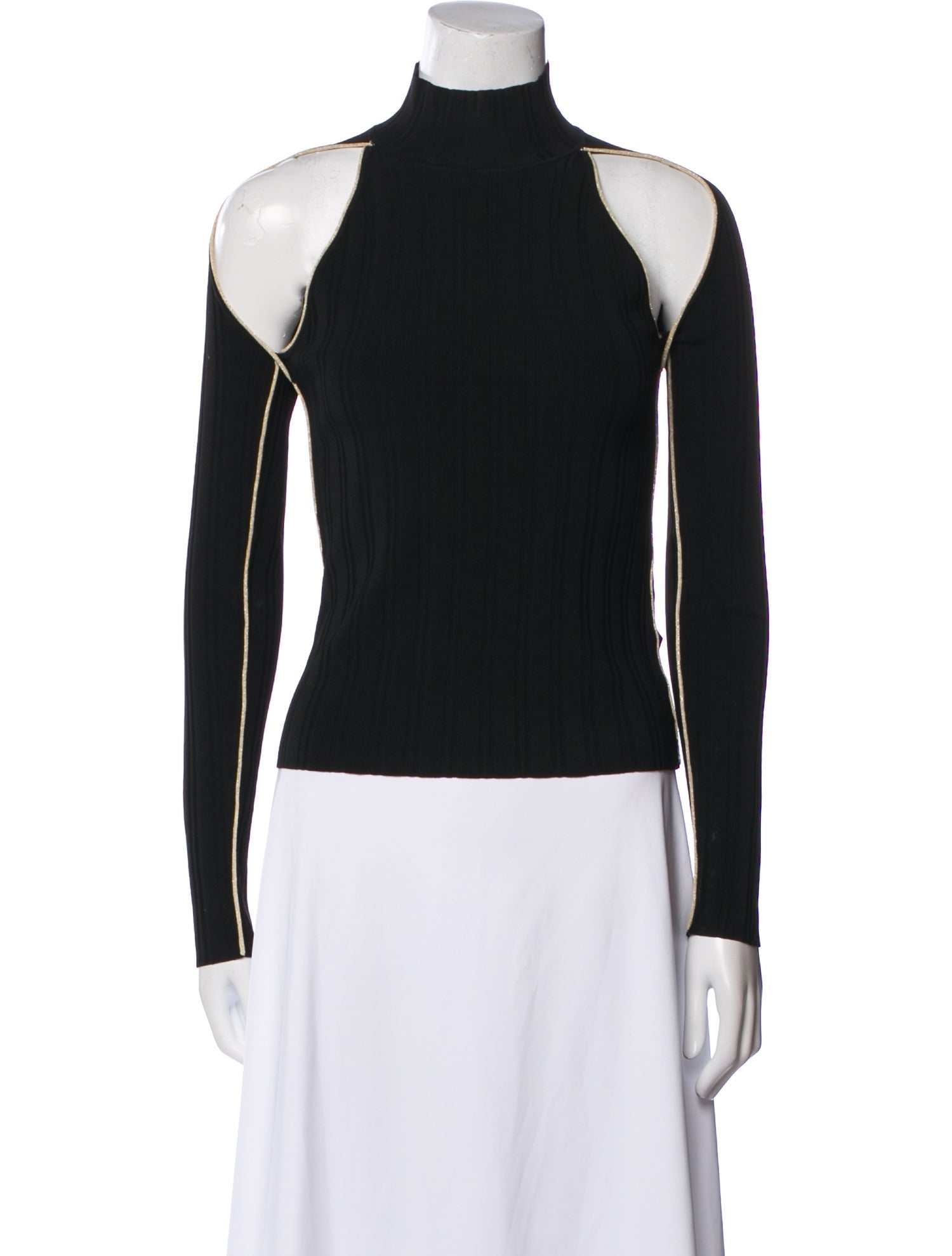 L'Agence Mock Neck Long Sleeve Top
