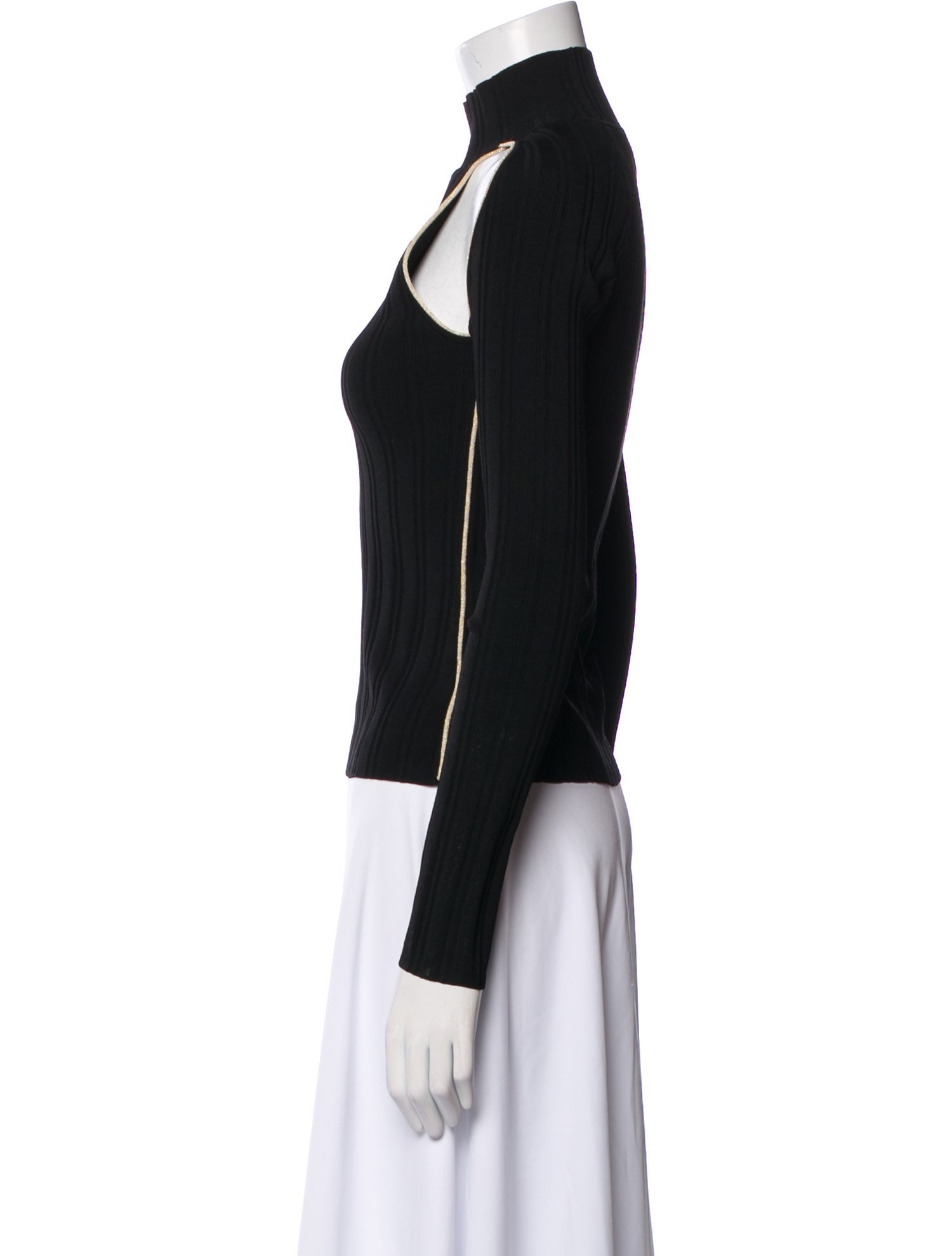 L'Agence Mock Neck Long Sleeve Top