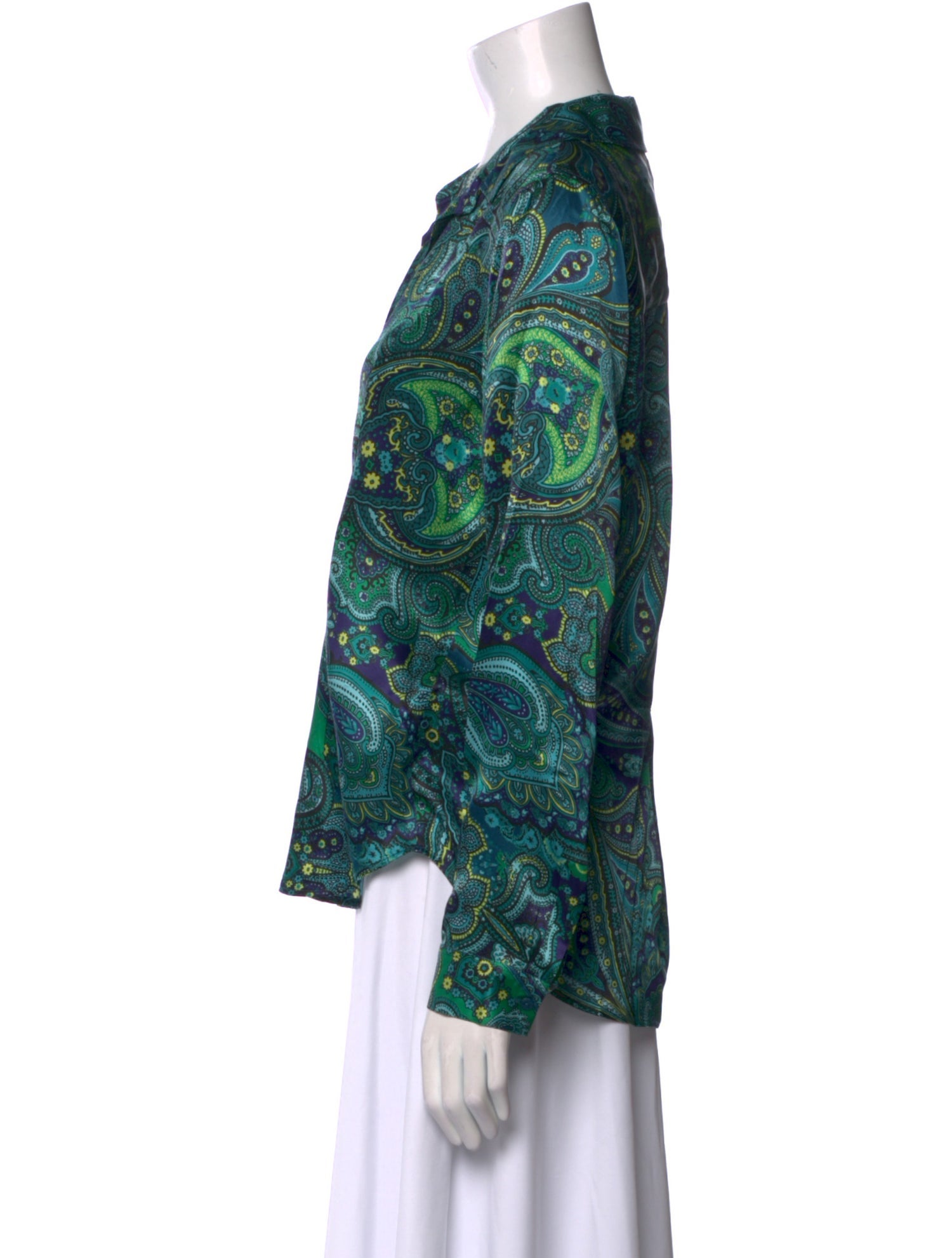 L'Agence Silk Paisley Print Blouse
