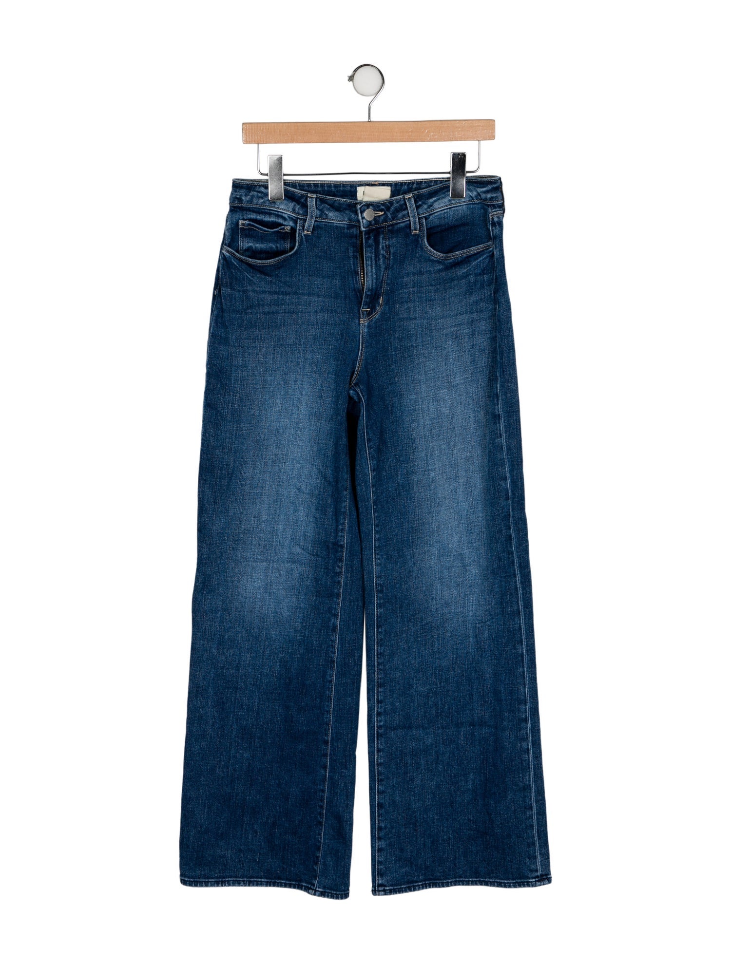 L'Agence Mid-Rise Wide Leg Jeans