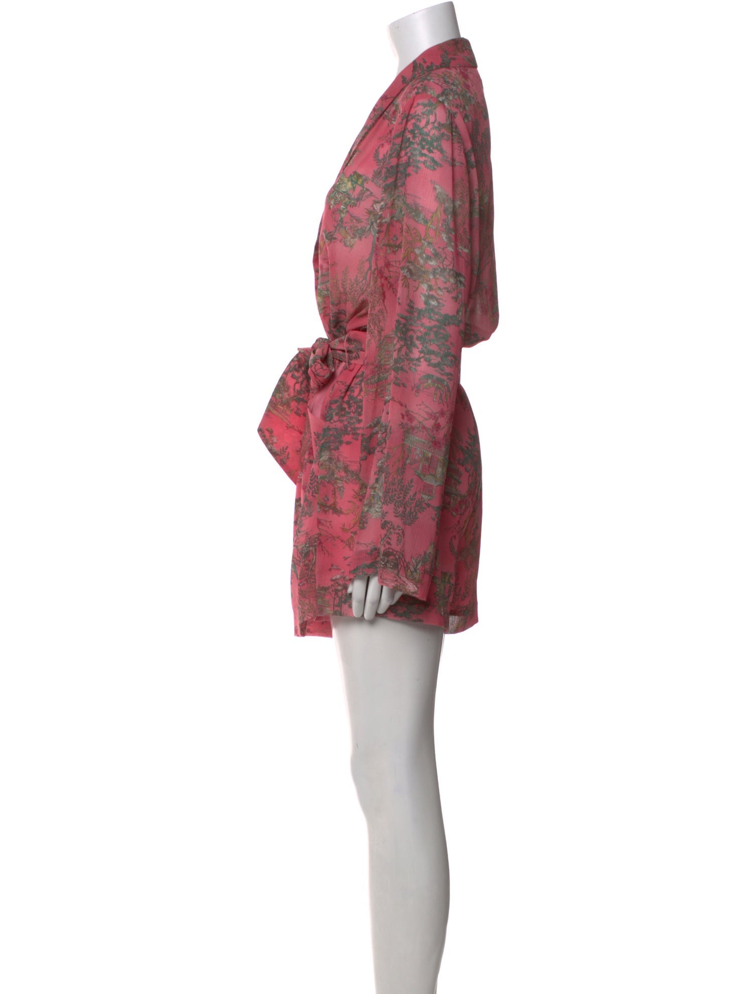 L'Agence Printed V-Neck Romper