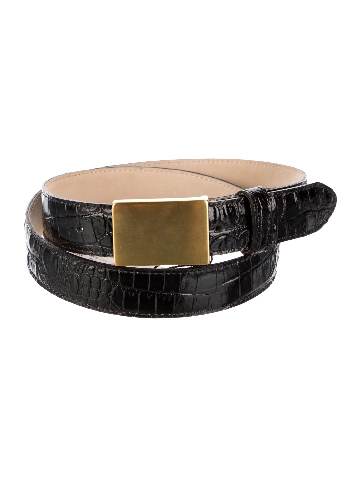 L'Agence Skinny Leather Belt