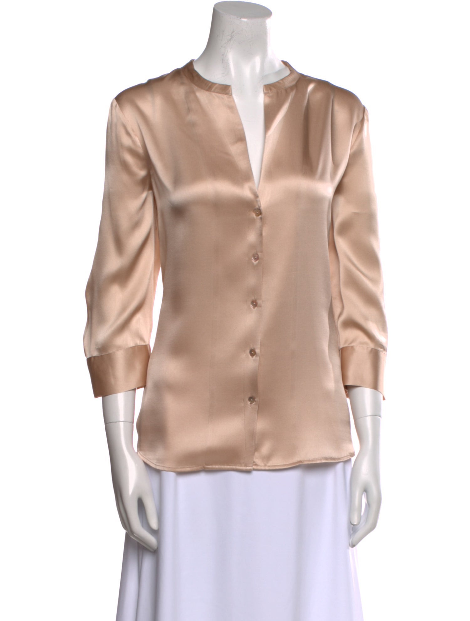 L'Agence Silk V-Neck Blouse