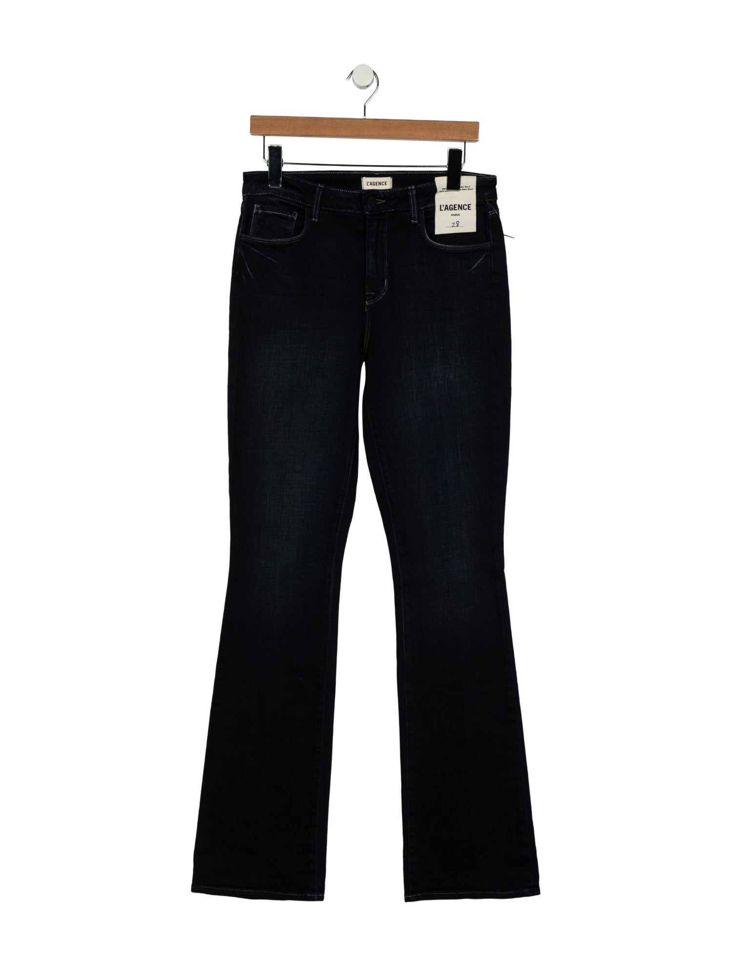 L'Agence Mid-Rise Wide Leg Jeans w/ Tags