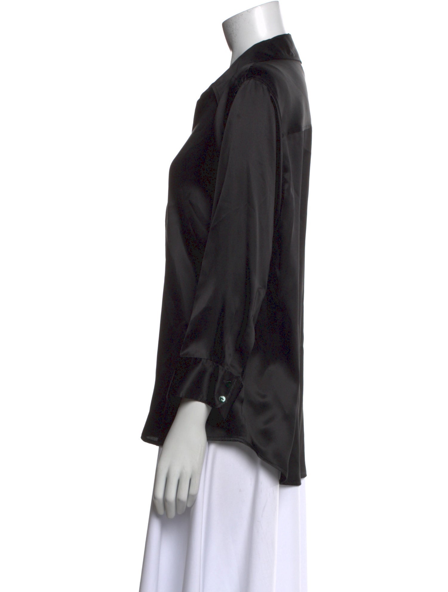 L'Agence Silk V-Neck Blouse