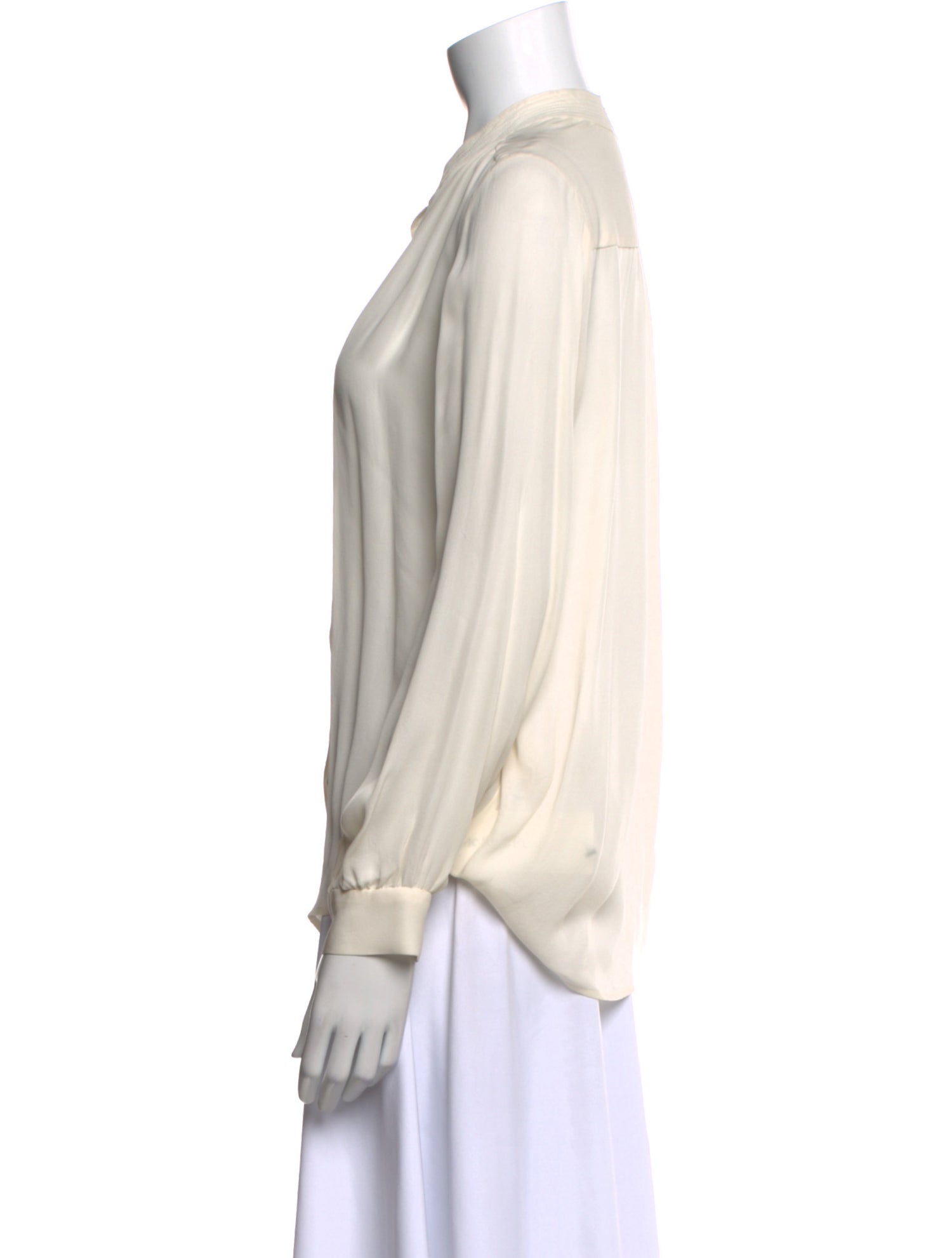 L'Agence Silk V-Neck Blouse